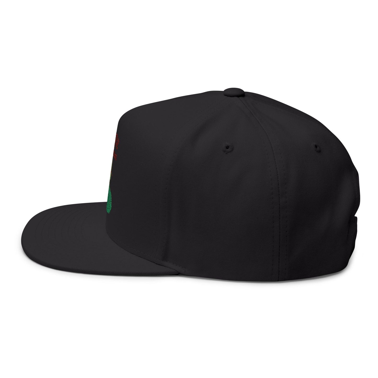 Coffee Love Language Embroidered Flat Bill Cap, Cool Hats, Gift for Coffee Lovers, Trendy Headwear, Unique Apparel