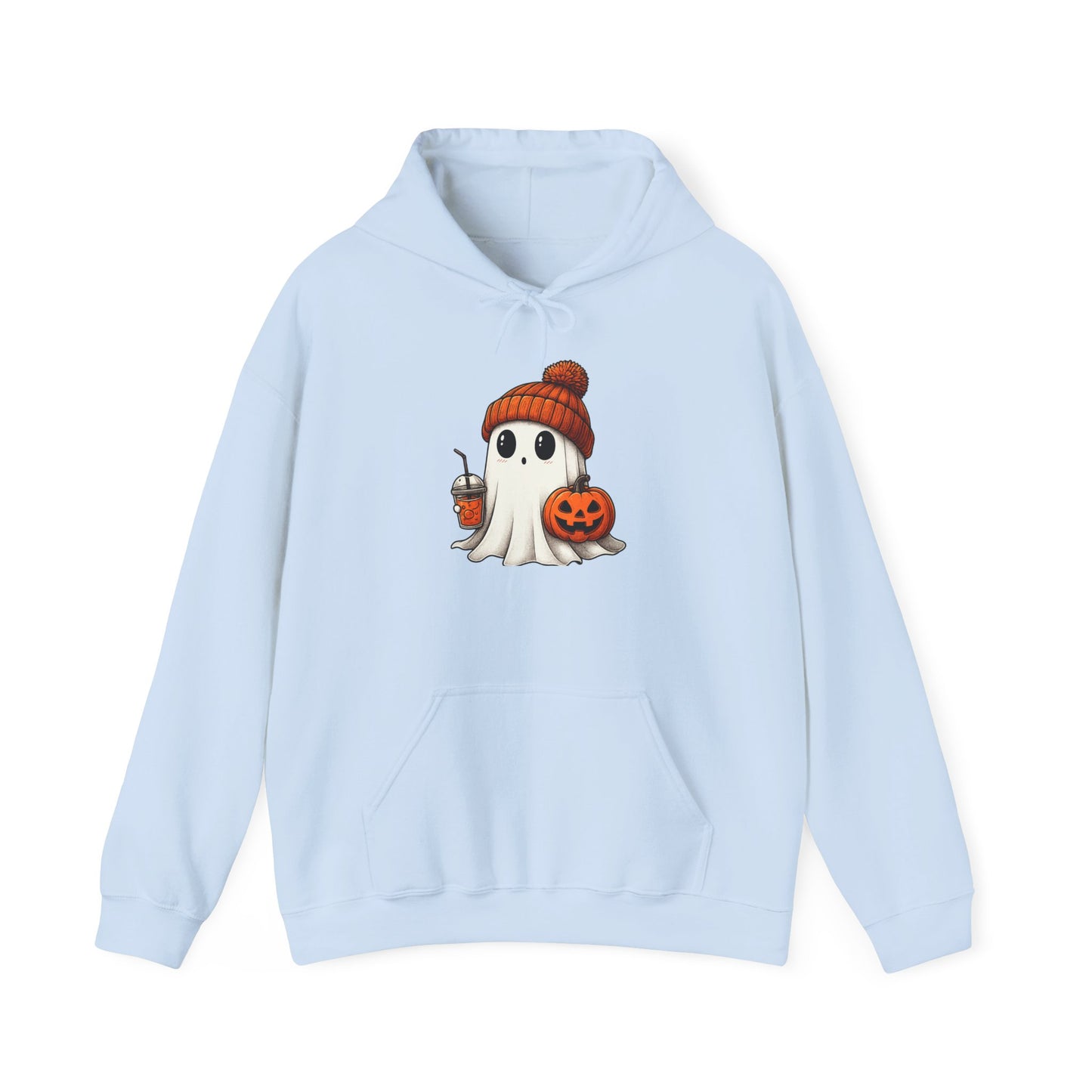 Halloween Ghost Hoodie, Unisex Halloween Apparel, Cute Pumpkin Design, Halloween Party Outfit