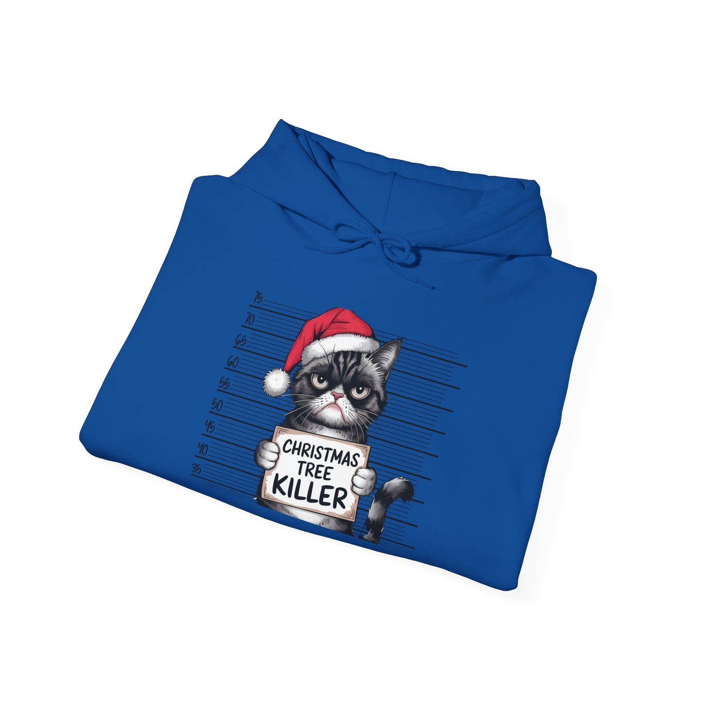 Christmas Cat Humor Hoodie, Funny Holiday Hoodie, Gift for Cat Lovers, Winter Apparel, Pet-Themed Clothing