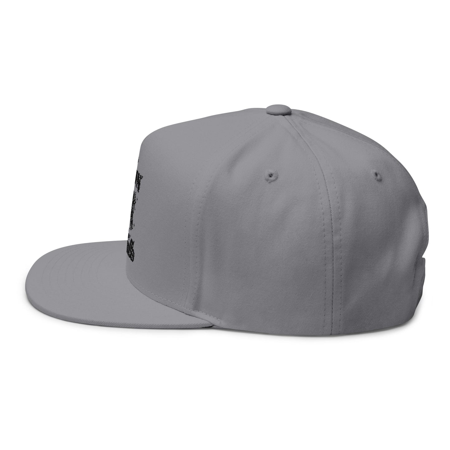 Vibin' with My Demons Flat Bill Cap, Cool Embroidered Hat, Gothic Aesthetic Accessory, Fashion Statement Hat, Great for Festivals, Gifts