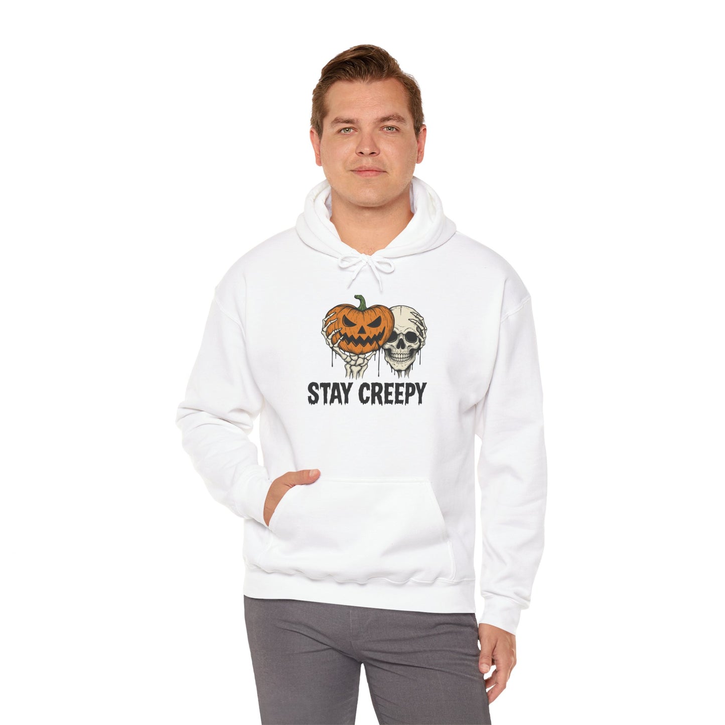 Unisex Creepy Hooded Hoodie | Halloween Hoodie, Fall Apparel, Spooky Gift, Cozy Hoodie for Autumn Celebrations