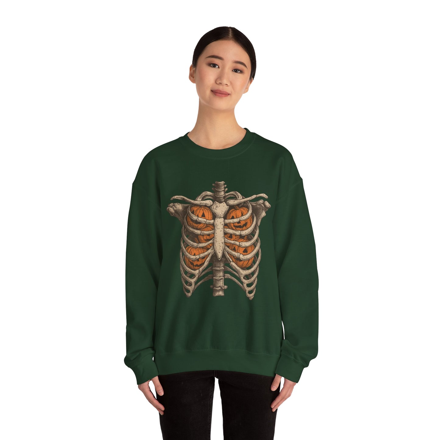 Halloween Skeleton Sweatshirt, Unisex Crewneck, Fall Fashion, Spooky Apparel, Gift for Halloween, Cozy Pullover