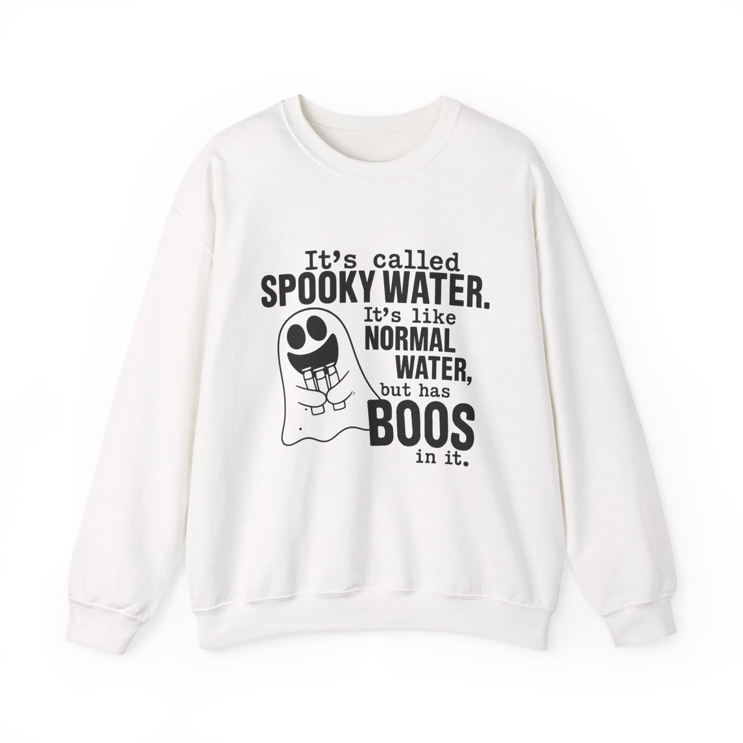 Spooky Water Crewneck Sweatshirt - Fun Halloween Apparel, Unisex Sweatshirt, Cozy Ghost Shirt, Gift for Halloween Lovers, Cute Fall Fashion