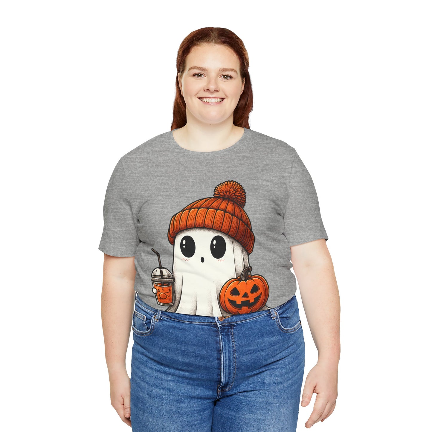 Halloween Ghost Unisex Tee, Spooky Shirt, Fall Fashion, Cute Ghost Shirt, Halloween Costume, Trick or Treat T-Shirt
