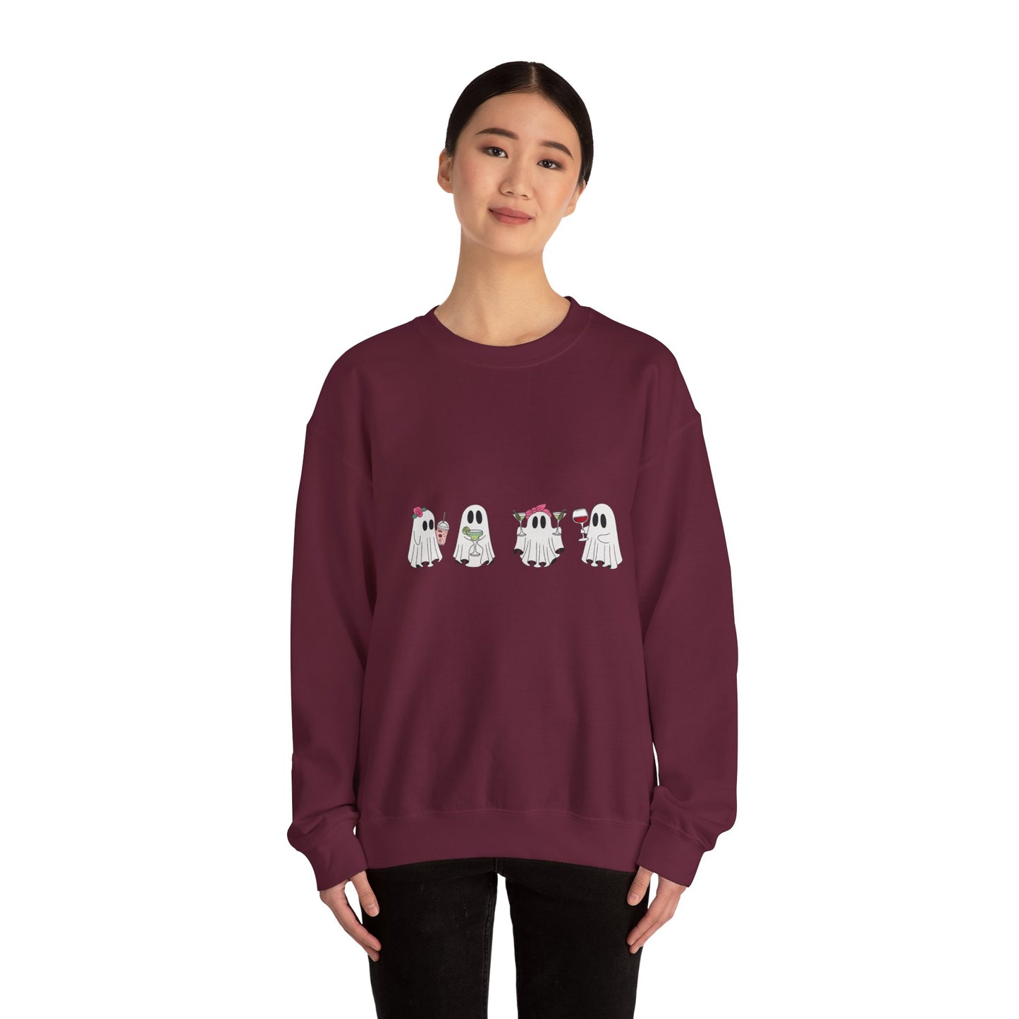 Ghostly Fun Unisex Sweatshirt - Cozy Halloween Apparel, Fall Fashion, Spooky Season Style, Gift for Ghost Lovers, Casual Comfort