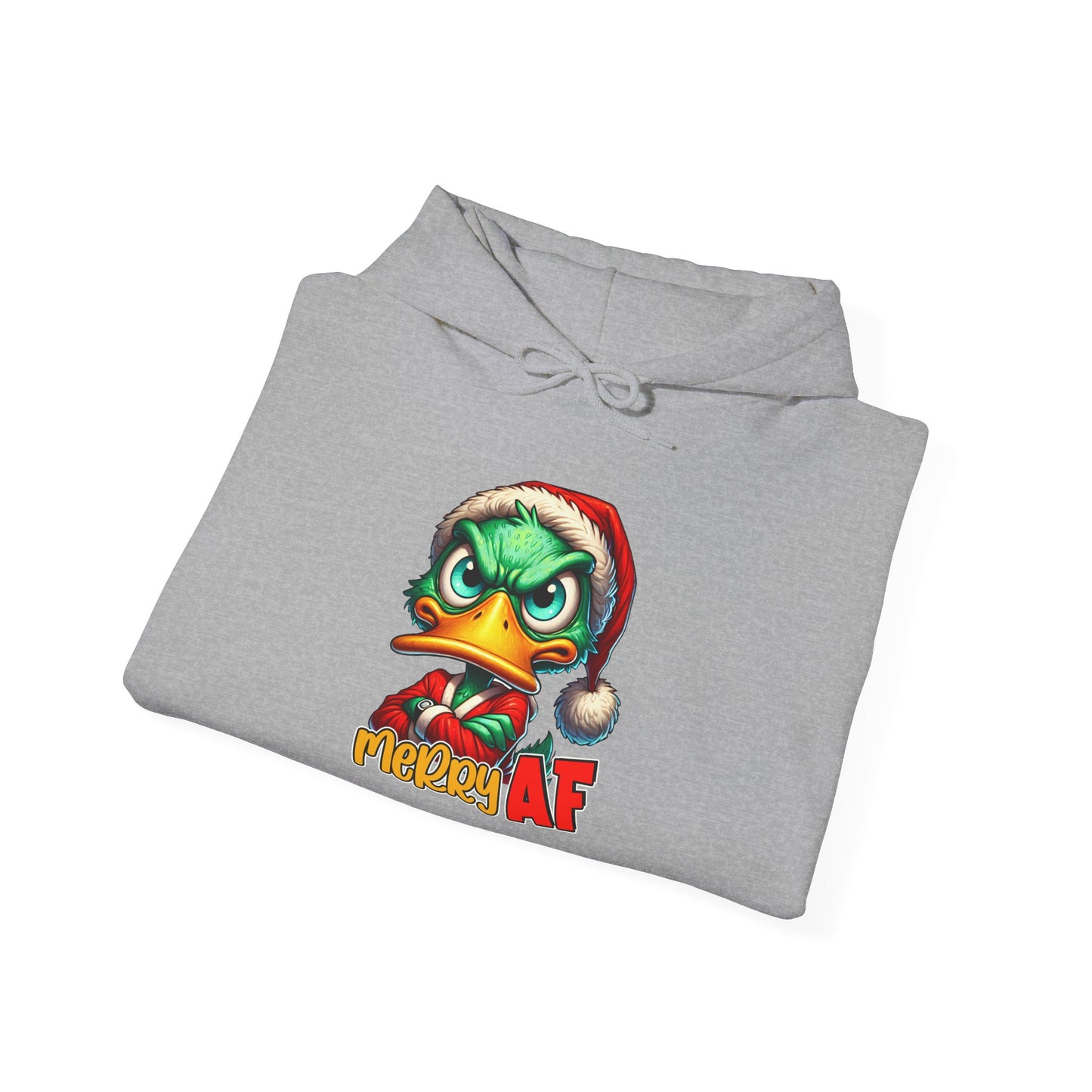 Festive Grinch Hoodie | Merry AF Gift for Christmas, Unisex Sweatshirt, Holiday Apparel, Cozy Sweatshirt, Grinch Lovers