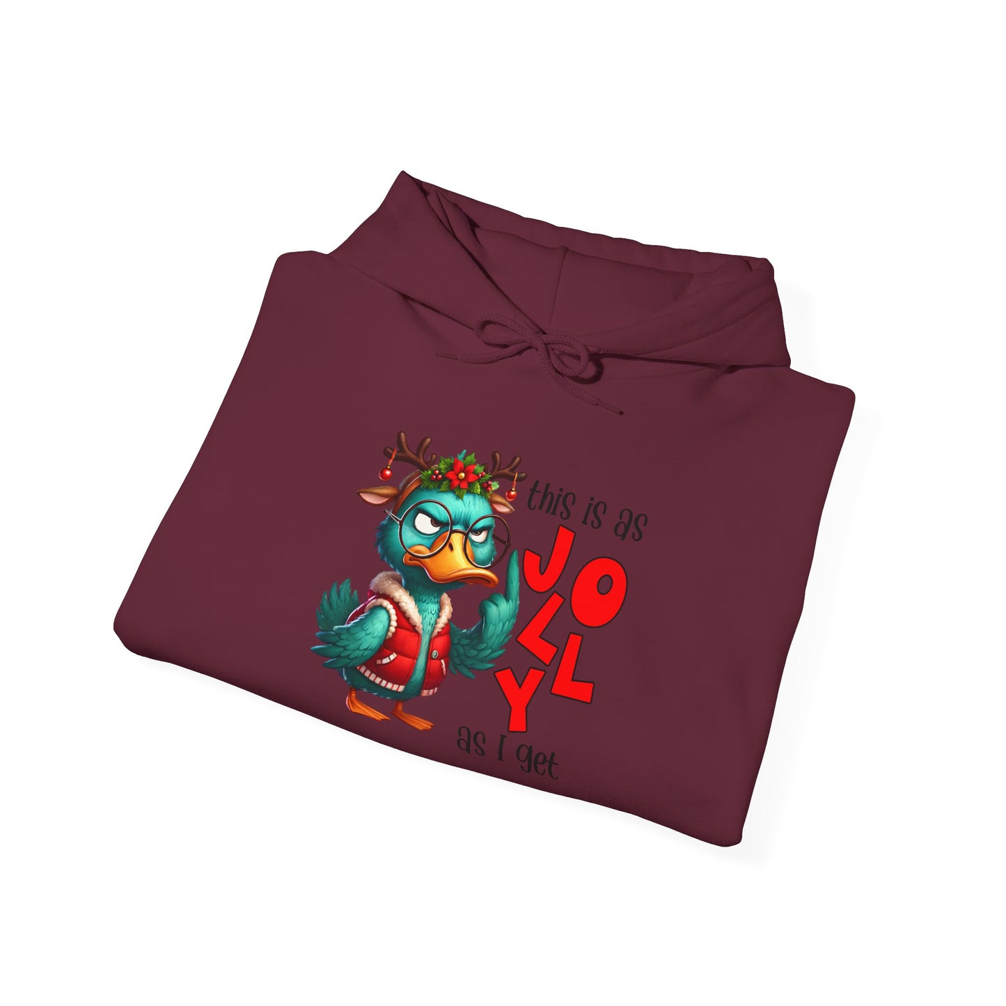 Jolly Holiday Hoodie - Unisex Heavy Blend™ Hoodie, Christmas Gift, Cozy Hoodie, Funny Hoodie, Winter Apparel, Holiday Fashion