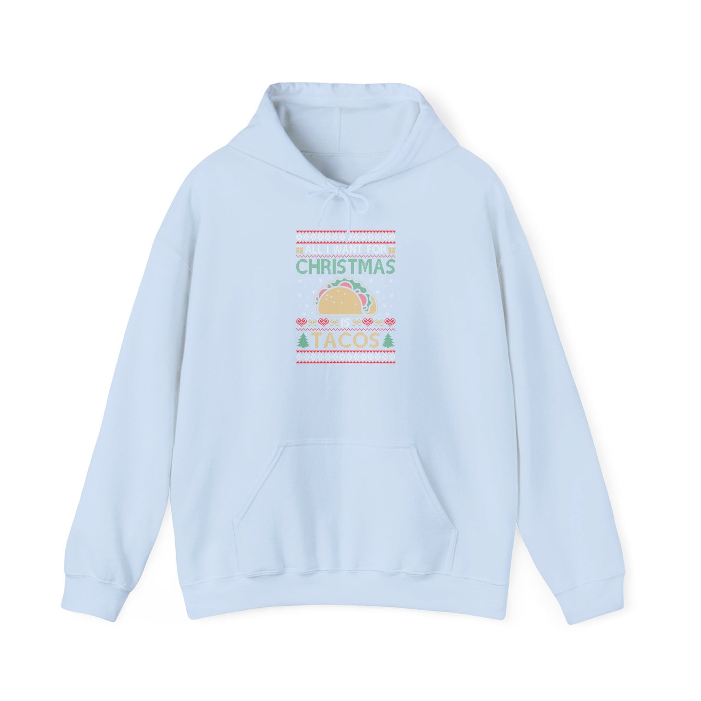 Christmas Tacos Sweatshirt, Holiday Hoodie, Funny Gift for Taco Lovers, Unisex Sweatshirt, Festive Apparel for Winter