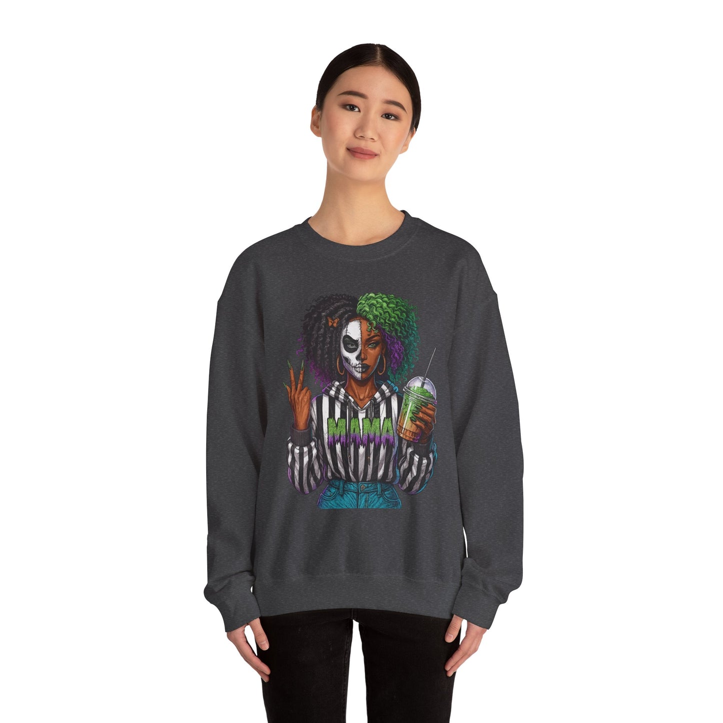 Vibrant Graphic Sweatshirt - Perfect for Creative Souls | Comfy Crewneck | Gift for Moms, Halloween, Trendy Outfits, Streetwear, Art Lovers