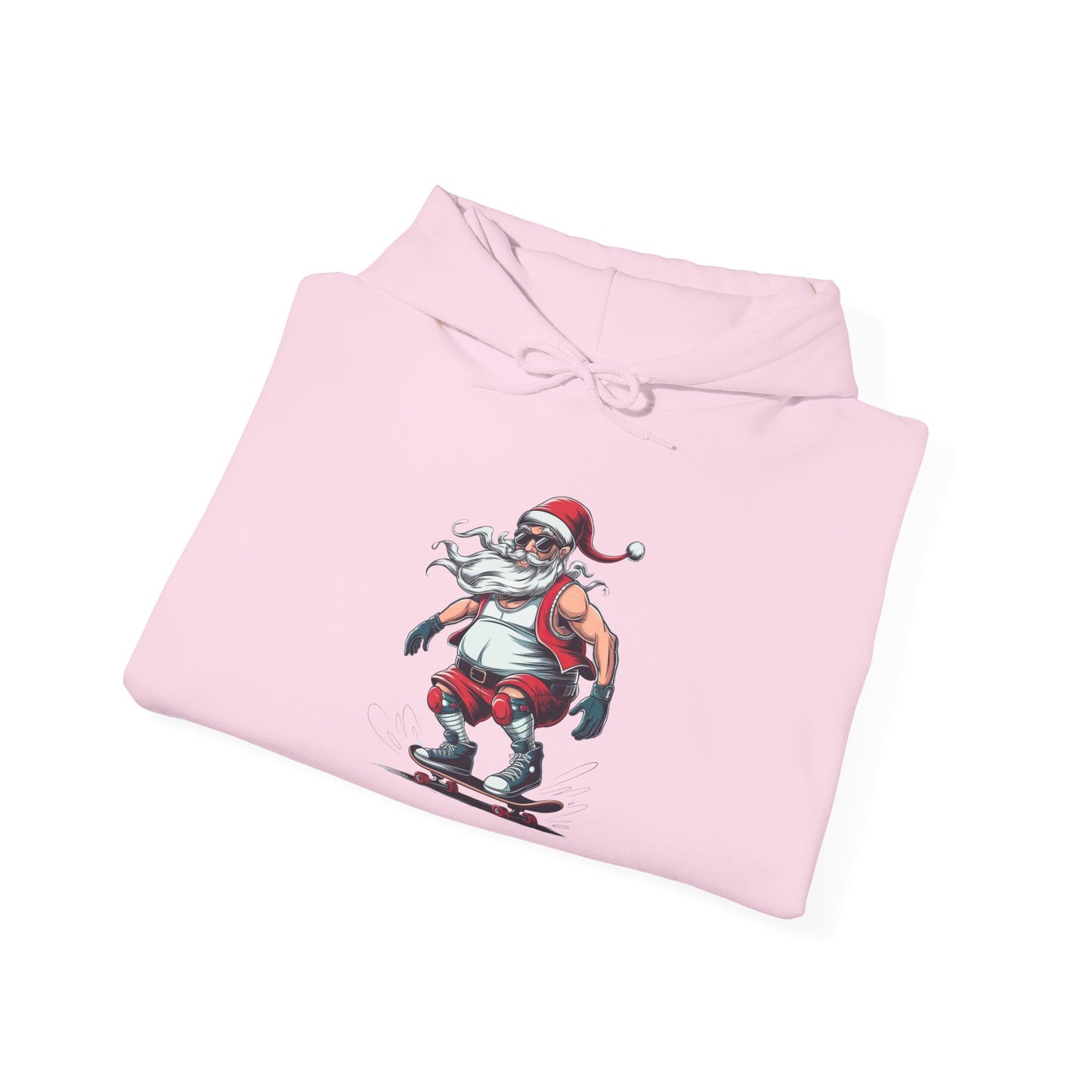 Santa Skateboarding Unisex Heavy Blend Hoodie, Christmas Sweatshirt, Holiday Gift, Cozy Winter Apparel, Fun Santa Design