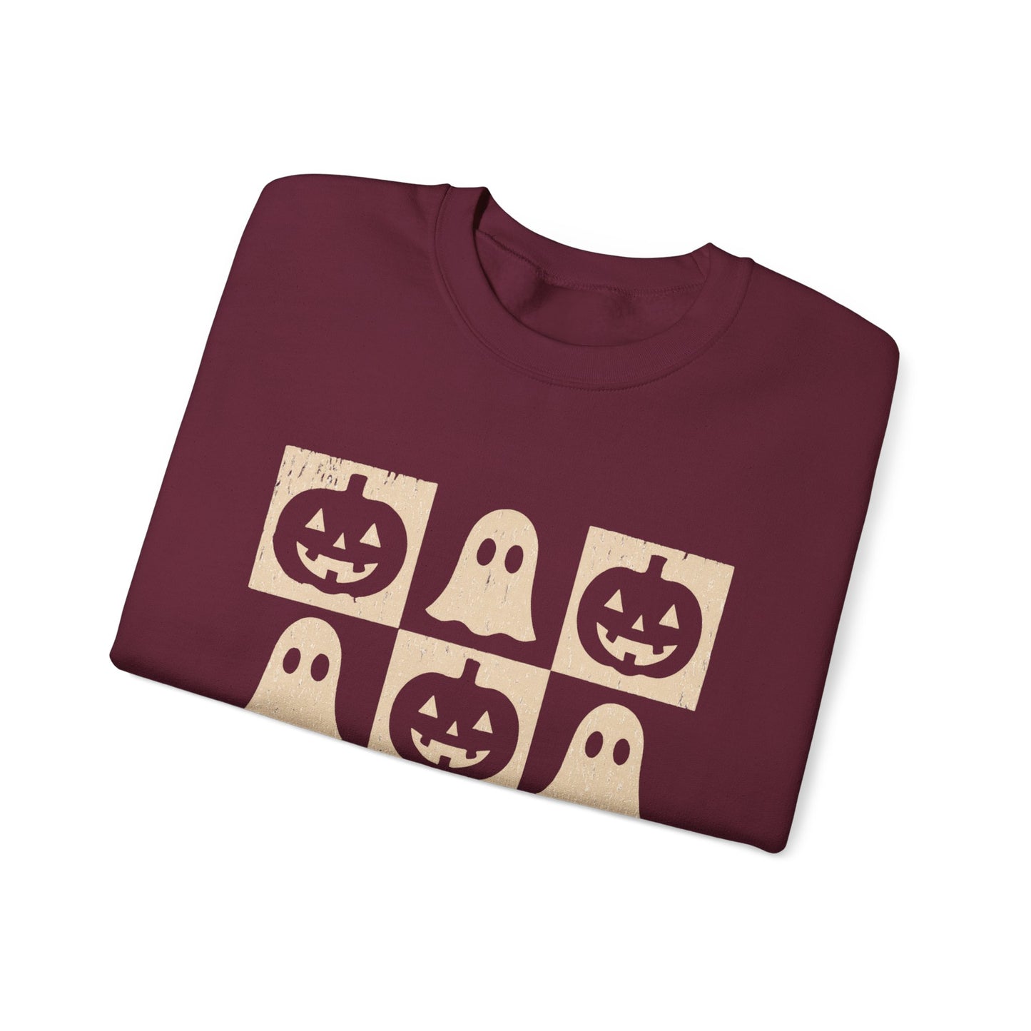Halloween Ghosts Sweatshirt, Cozy Fall Sweater, Unisex Crewneck for Halloween, Cute Ghost Design, Perfect for Autumn Celebrations