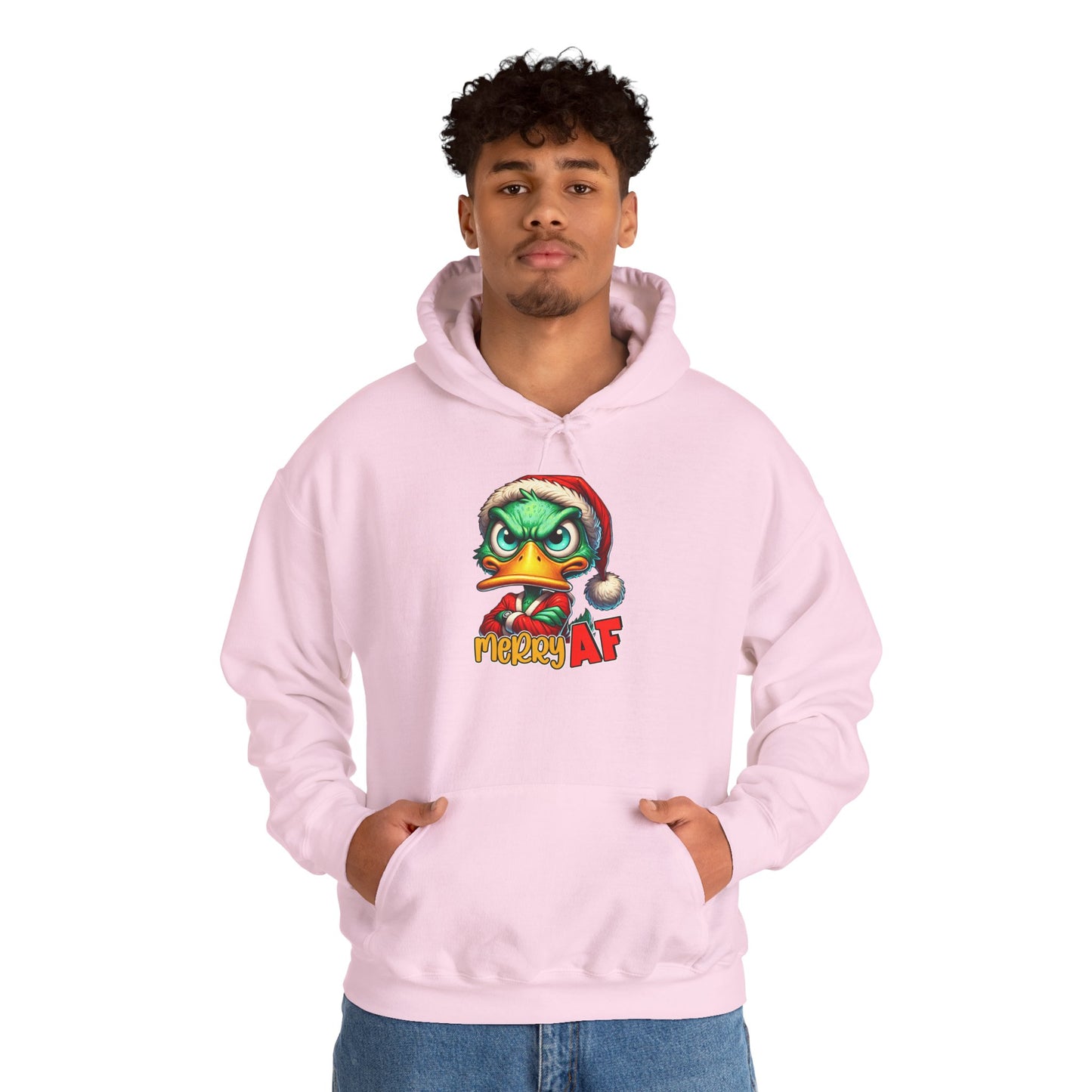 Festive Grinch Hoodie | Merry AF Gift for Christmas, Unisex Sweatshirt, Holiday Apparel, Cozy Sweatshirt, Grinch Lovers