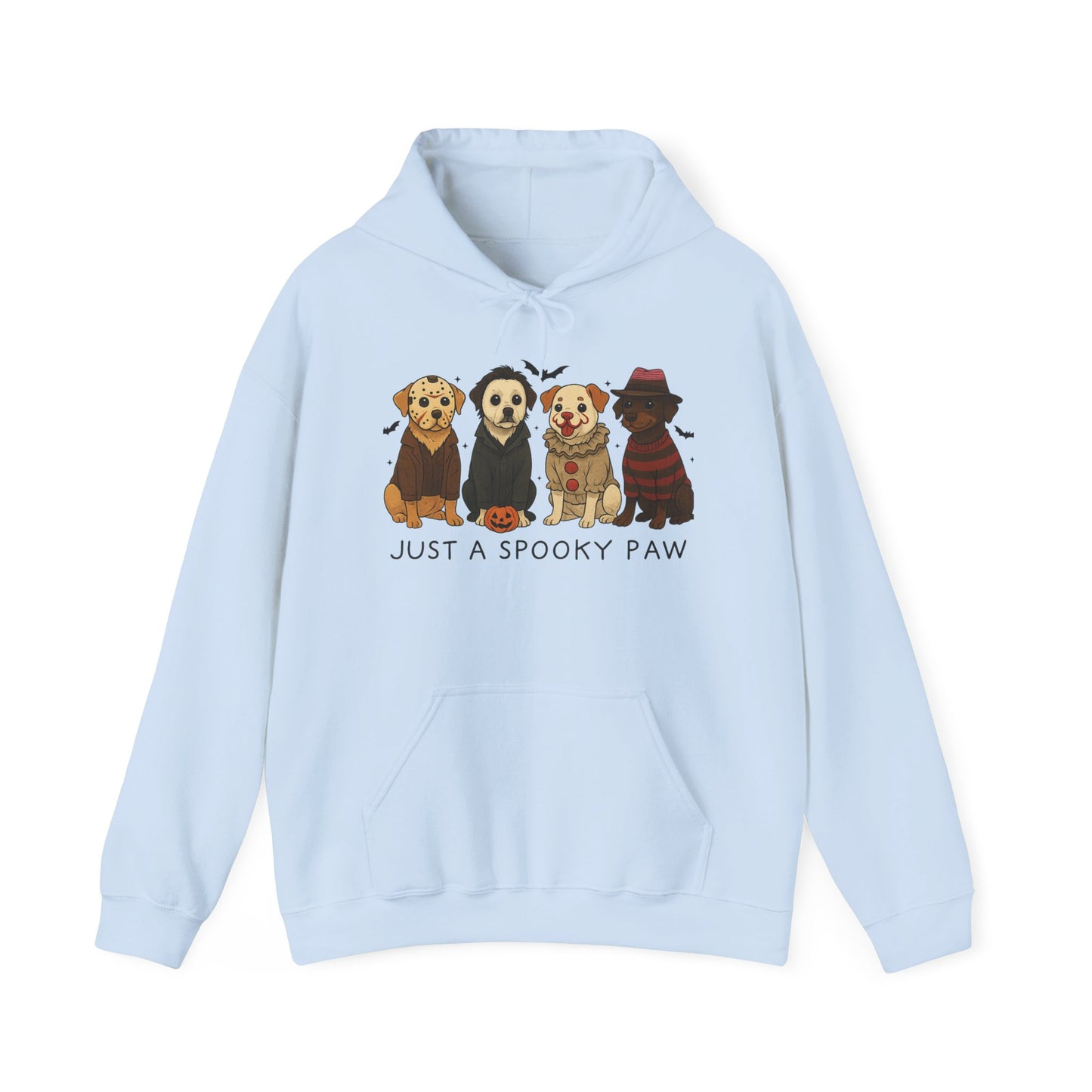 Spooky Paws Unisex Hoodie - Halloween Dog Lover Sweatshirt, Cozy Fall Apparel, Pet Themed Clothing, Gift for Dog Owners, Spooky Season Style