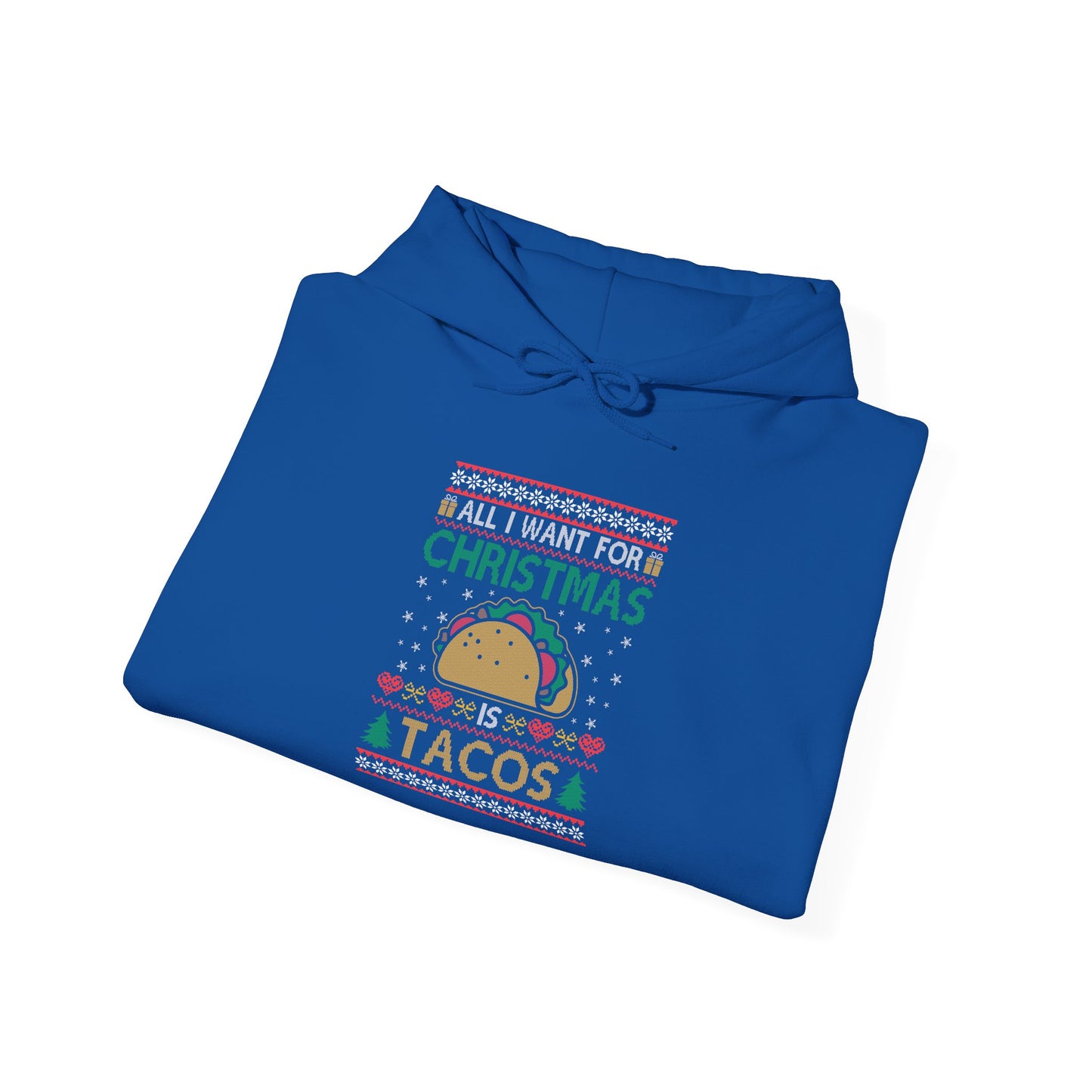 Christmas Tacos Sweatshirt, Holiday Hoodie, Funny Gift for Taco Lovers, Unisex Sweatshirt, Festive Apparel for Winter