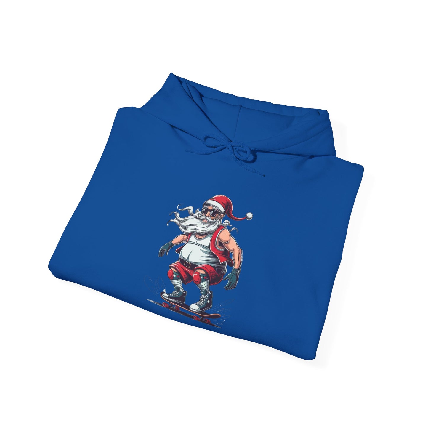 Santa Skateboarding Unisex Heavy Blend Hoodie, Christmas Sweatshirt, Holiday Gift, Cozy Winter Apparel, Fun Santa Design