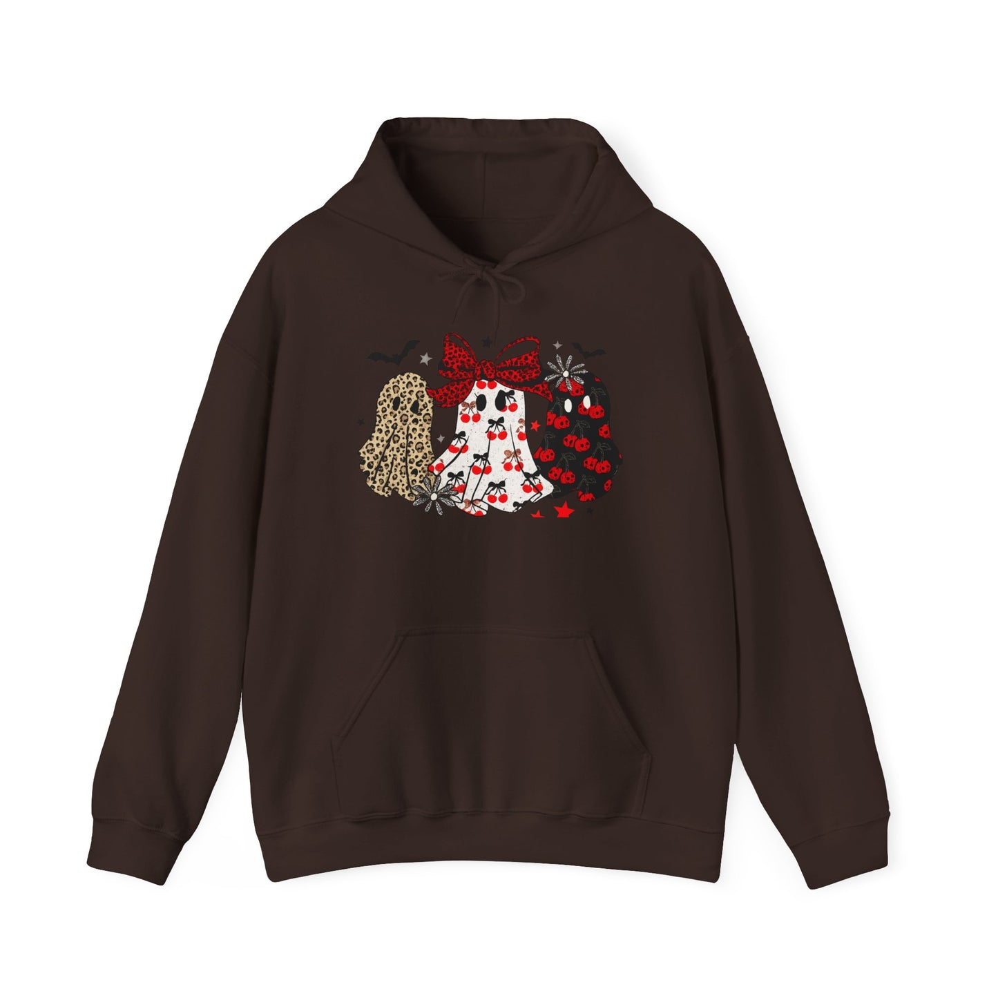 Cute Graphic Hooded Sweatshirt for Women, Cozy Casual Wear, Perfect for Halloween, Bat and Pumpkin Design, Fall Fashion