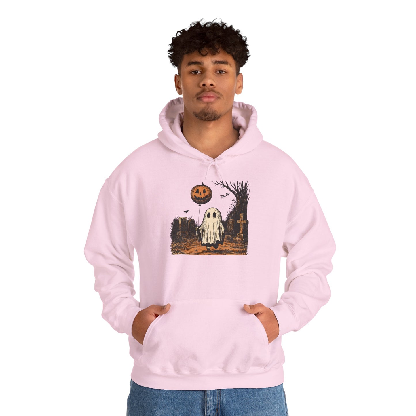 Halloween Ghost Hoodie, Cozy Unisex Hoodie, Spooky Season Apparel, Fall Fashion, Trick or Treat Gift