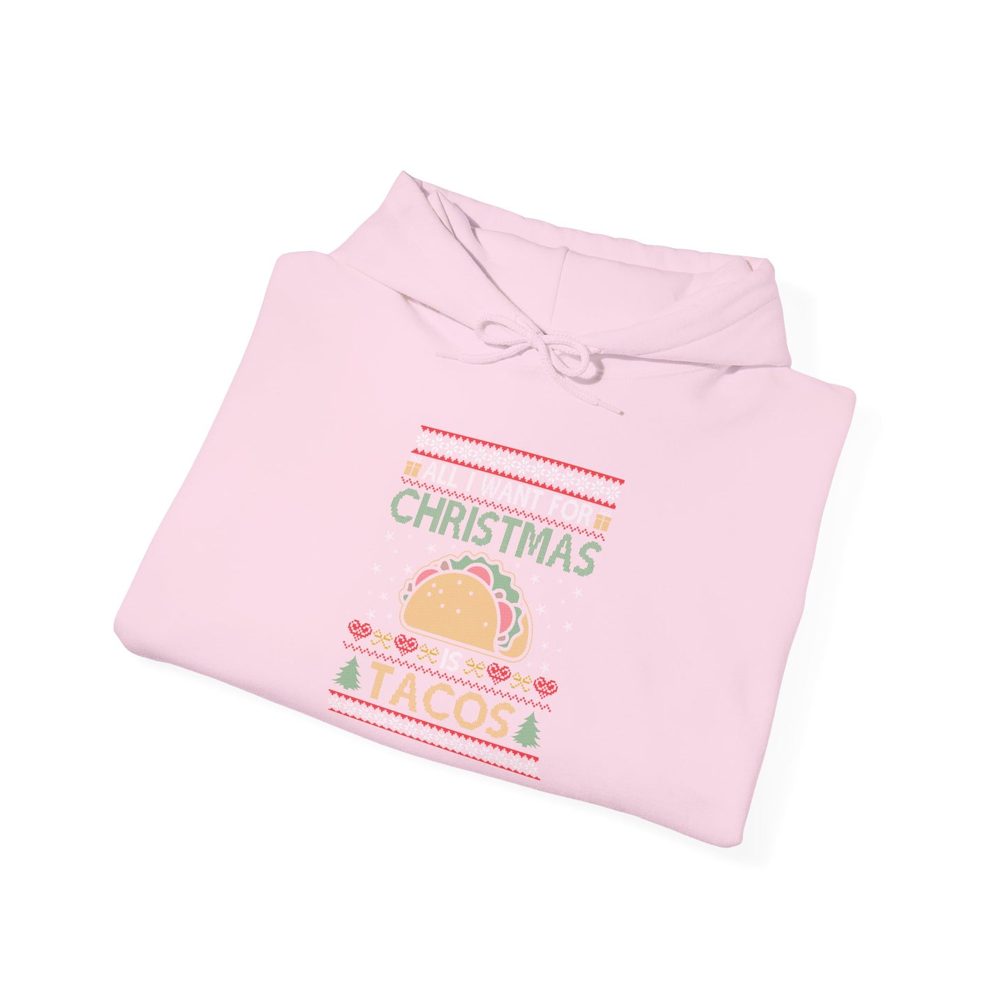 Christmas Tacos Sweatshirt, Holiday Hoodie, Funny Gift for Taco Lovers, Unisex Sweatshirt, Festive Apparel for Winter