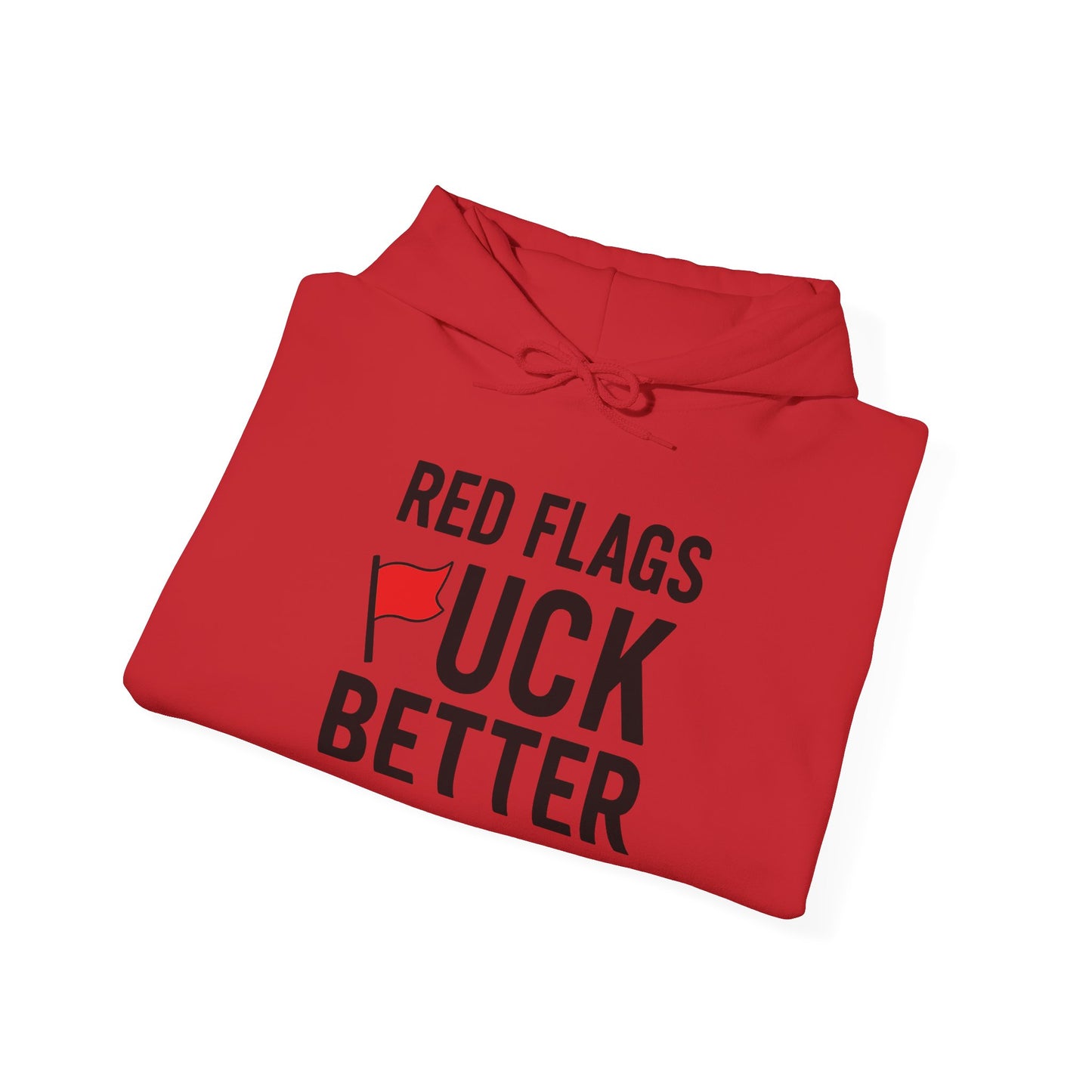 Red Flags Hoodie - Unisex Heavy Blend Hoodie for Casual Wear, Gift for Friends, Streetwear Style, Funny Hoodie, Soft and Cozy