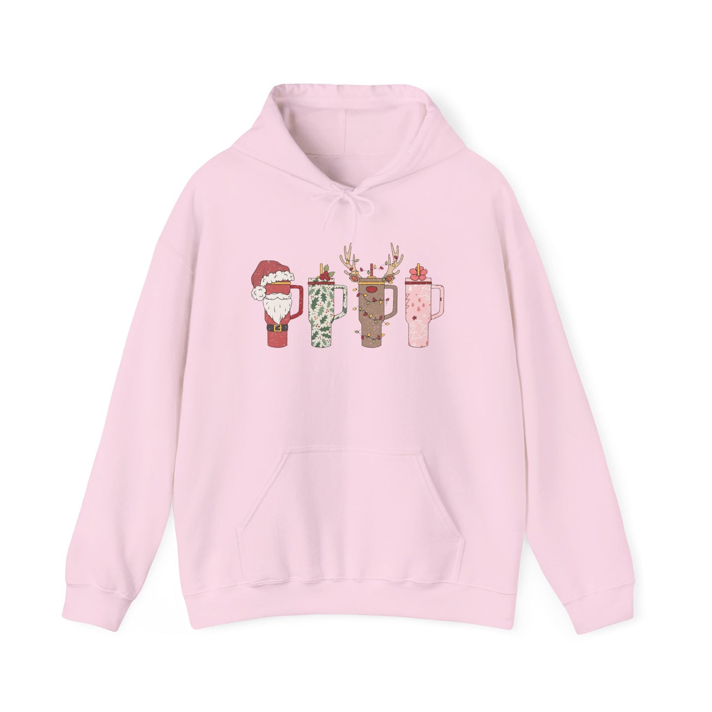 Festive Hot Beverage Hoodie, Holiday Sweatshirt, Unisex Cozy Pullover, Christmas Gift, Winter Apparel, Mug Design Hoodie