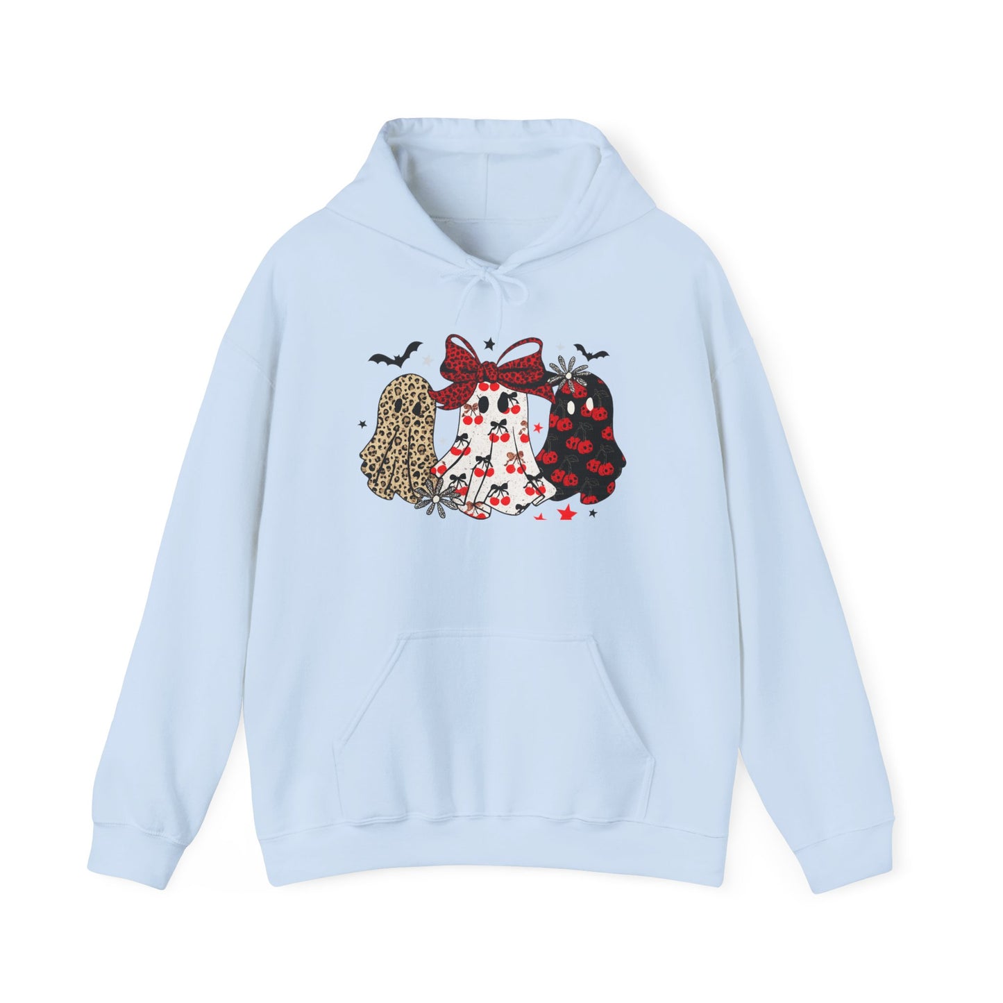 Cute Graphic Hooded Sweatshirt for Women, Cozy Casual Wear, Perfect for Halloween, Bat and Pumpkin Design, Fall Fashion