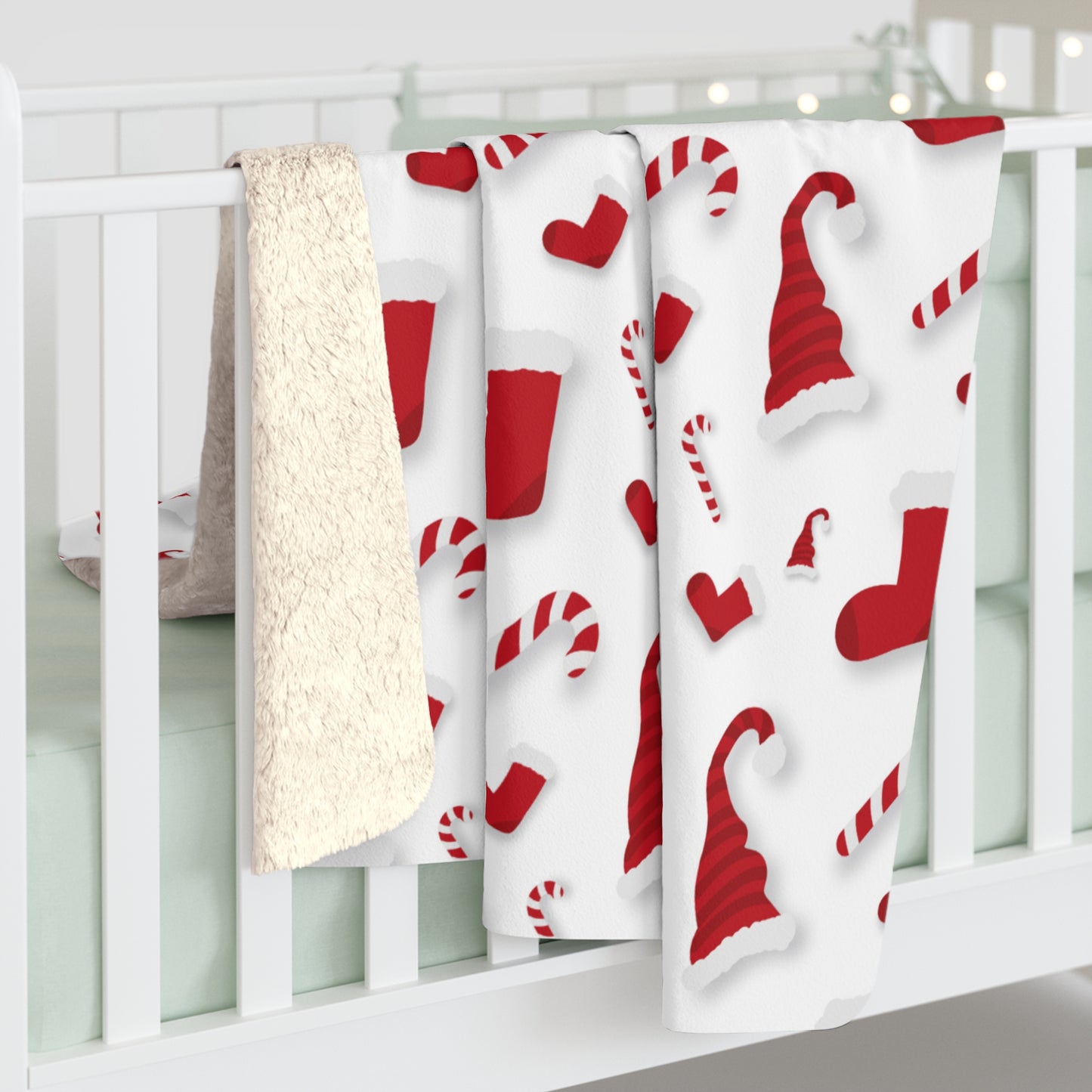 Christmas Candy Cane Blanket