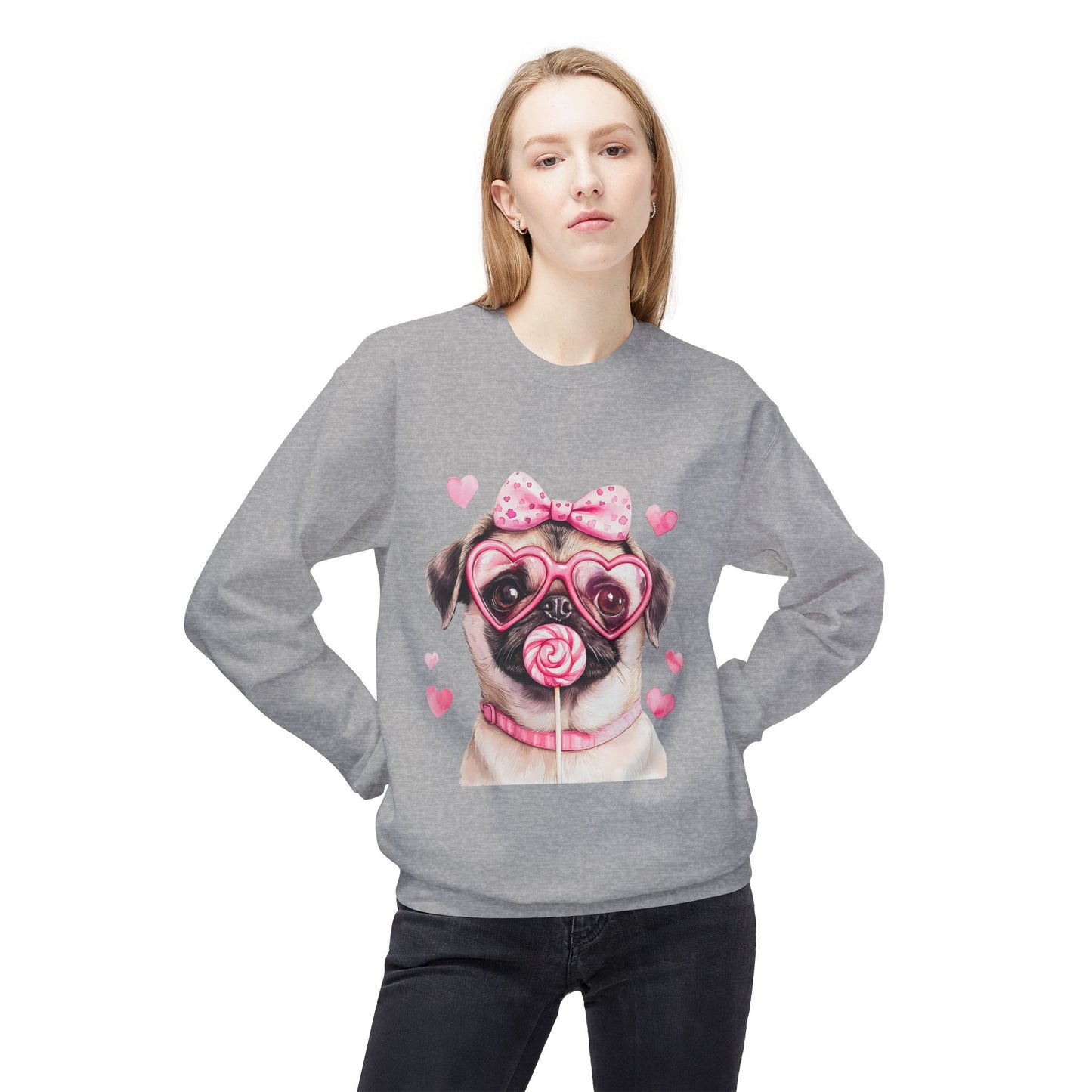 Valentines Unisex Midweight Softstyle Fleece Crewneck Sweatshirt
