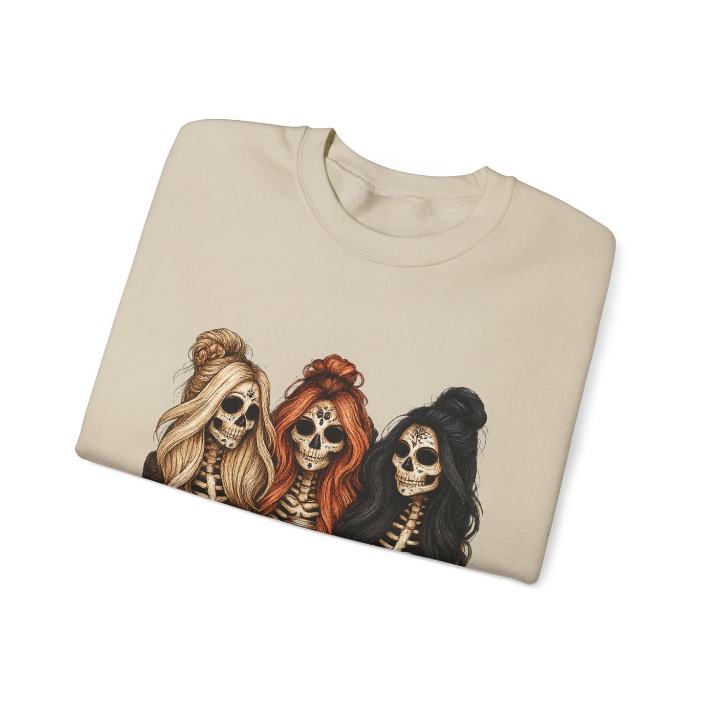 Halloween Skeleton Crewneck Sweatshirt, Cozy Unisex Sweatshirt, Trendy Halloween Apparel, Gift for Halloween Lovers, Spooky Season Outfit