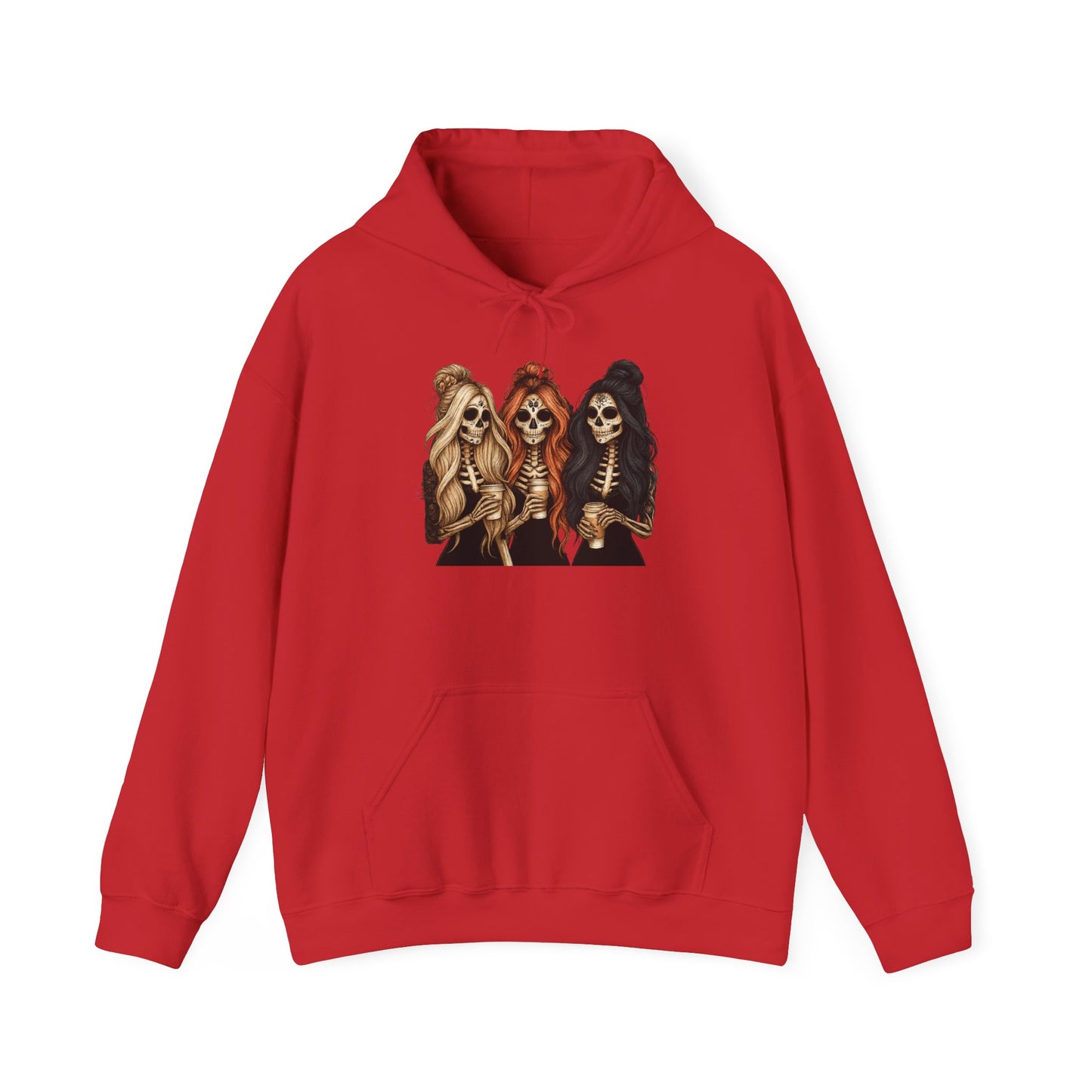 Sassy Skeletons Hoodie, Unisex Heavy Blend Hoodie, Halloween Hoodie, Spooky Cozy Wear, Gift for Horror Fans, Trendy Skeleton Hoodie