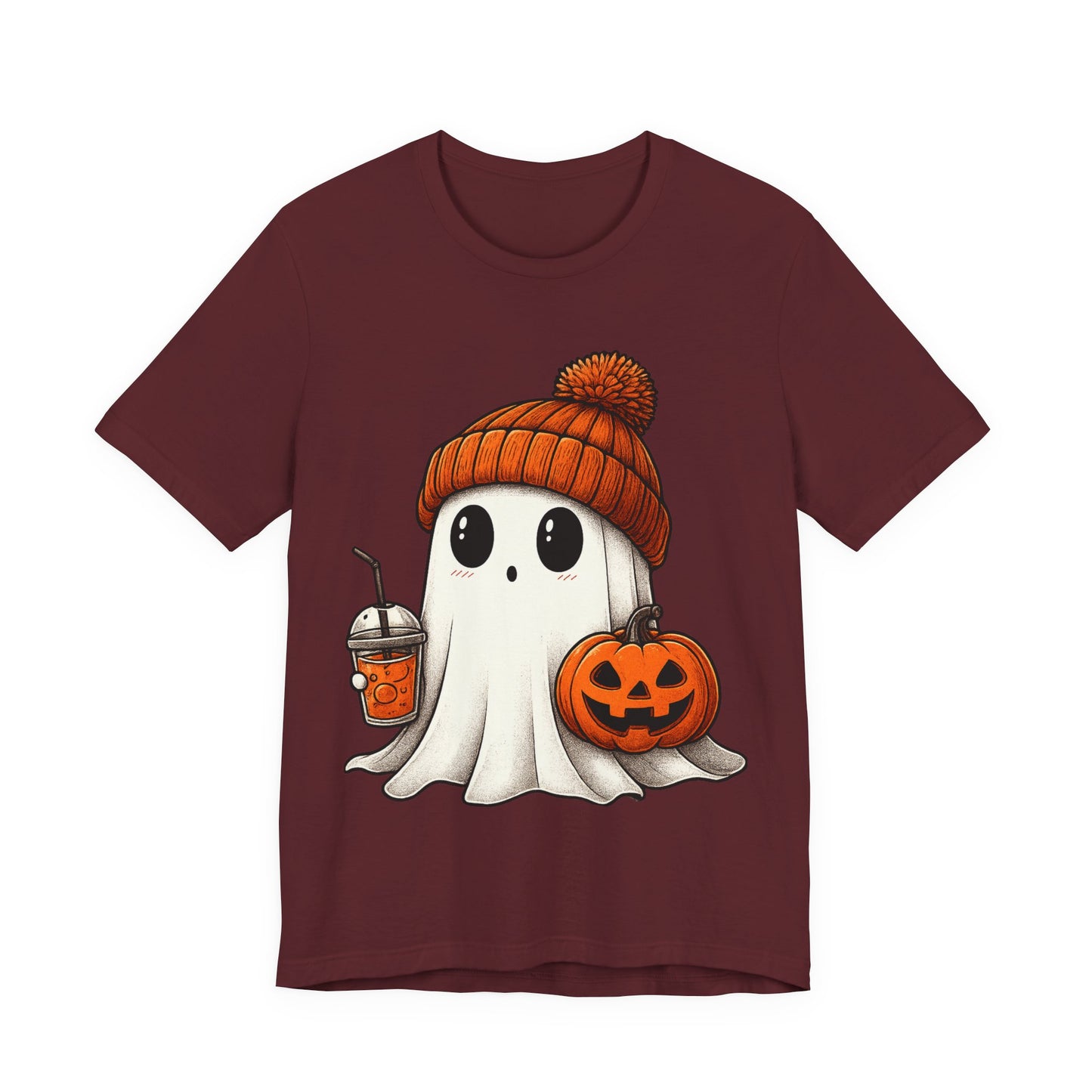 Halloween Ghost Unisex Tee, Spooky Shirt, Fall Fashion, Cute Ghost Shirt, Halloween Costume, Trick or Treat T-Shirt