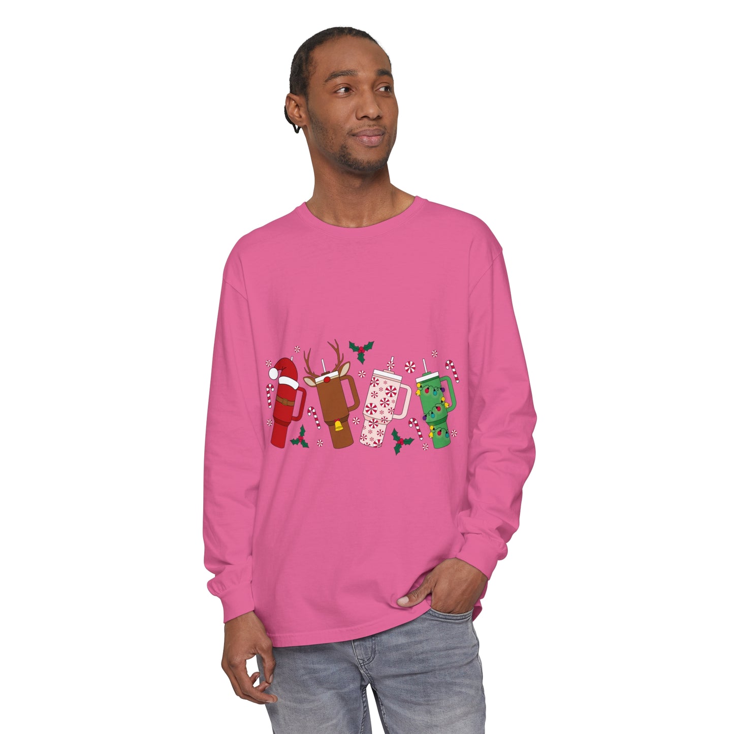 Christmas Unisex Garment-dyed Long Sleeve T-Shirt