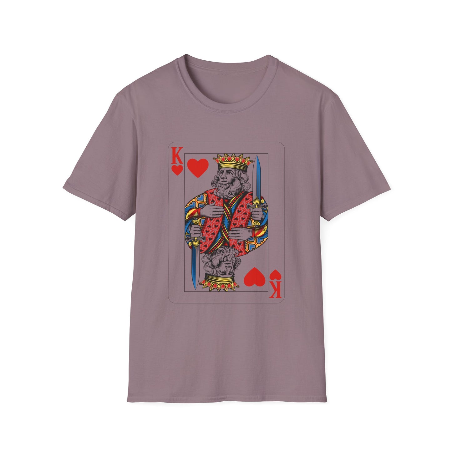 Valentines King of Hearts Unisex T-Shirt - Playful Card Design for Game Night
