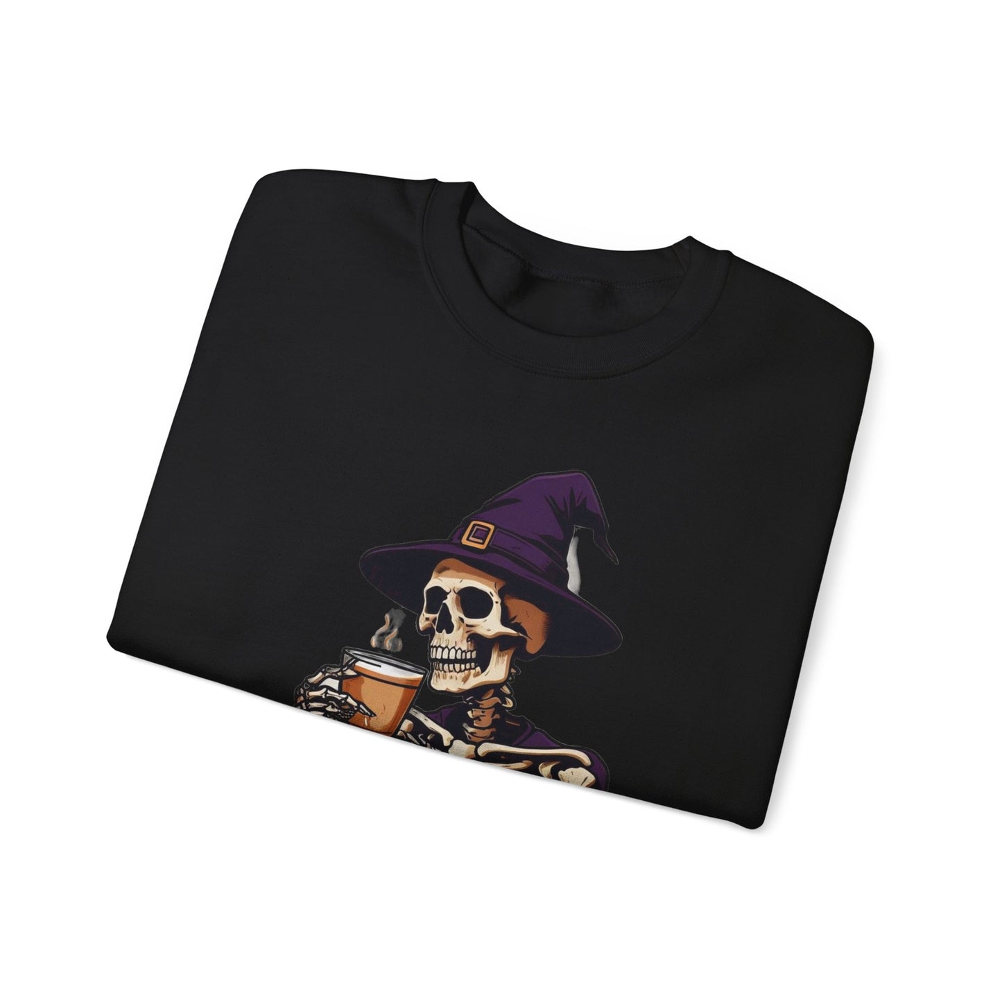 Spooky Skeleton Halloween Sweatshirt, Unisex Crewneck, Cozy Fall Fashion, Halloween Costume, Party Apparel, Ideal for Trick or Treat