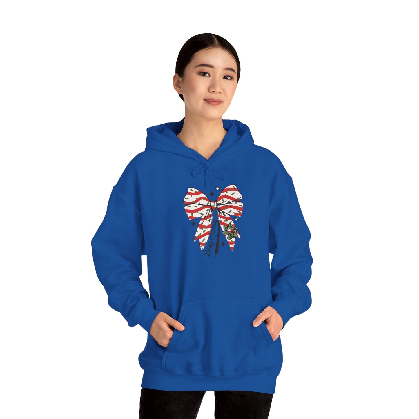 Festive Bow Hoodie for Holiday Cheer, Cozy Gift for Friends, Christmas Style, Winter Fashion, Comfortable Hoodie