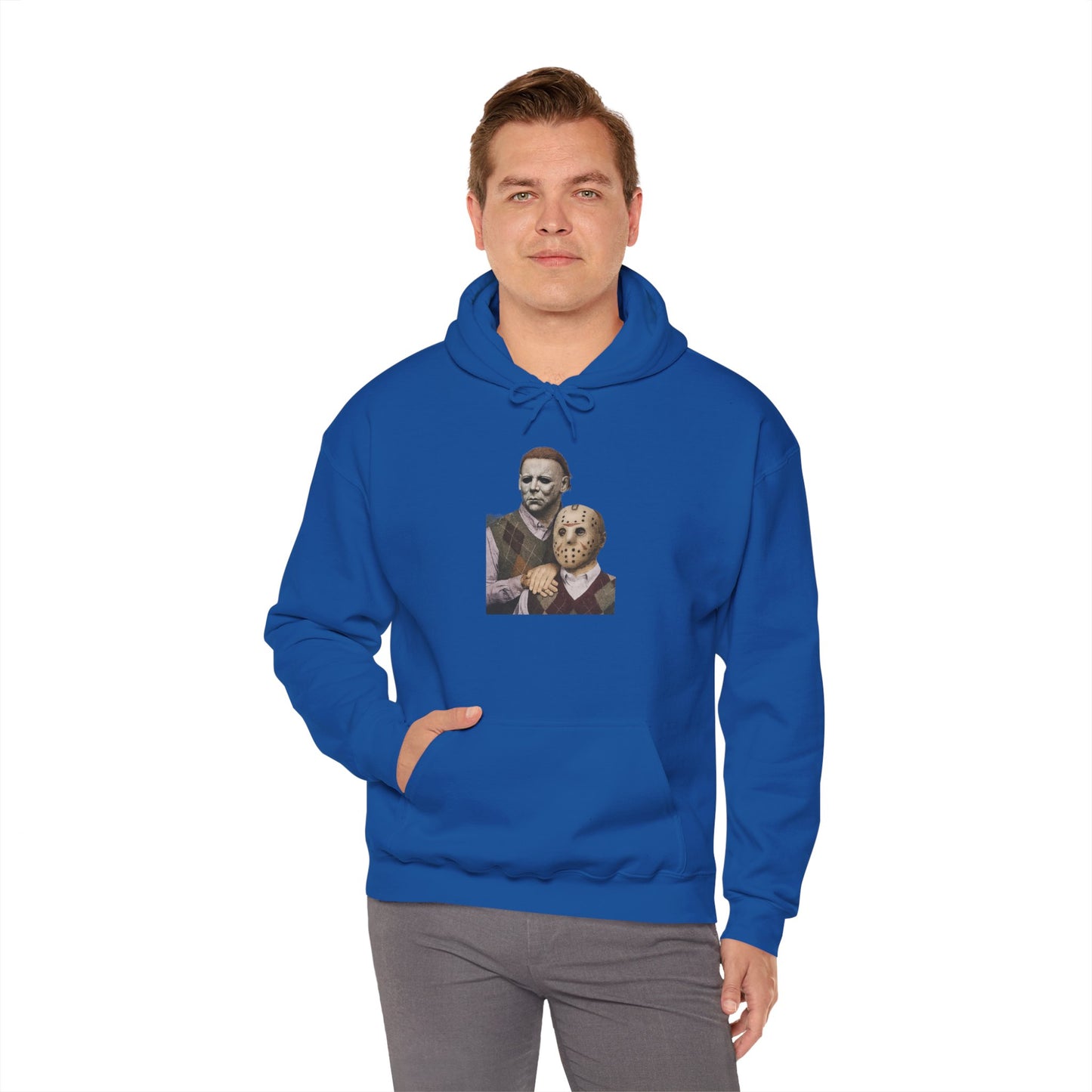 Horror Movie Duo Hoodie | Unisex Hoodie, Cozy Gift for Horror Fans, Halloween Outfit, Movie Night Apparel, Retro Aesthetic