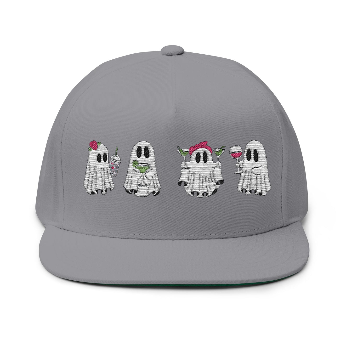 Whimsical Embroidered Flat Bill Cap, Fun Hat for Festivals, Summer Outings, Birthday Gifts, Gift for Friends, Unique Accessories