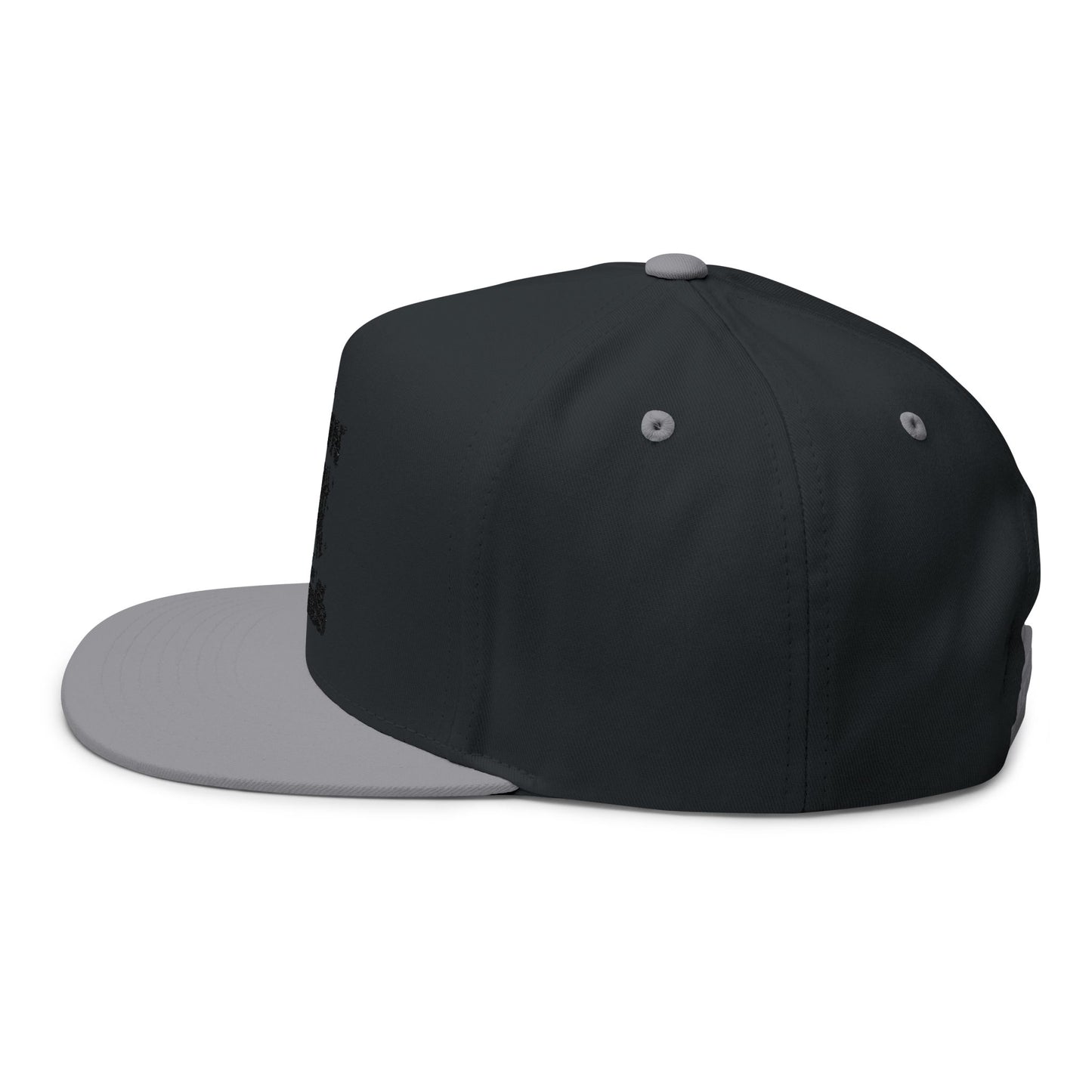 Vibin' with My Demons Flat Bill Cap, Cool Embroidered Hat, Gothic Aesthetic Accessory, Fashion Statement Hat, Great for Festivals, Gifts