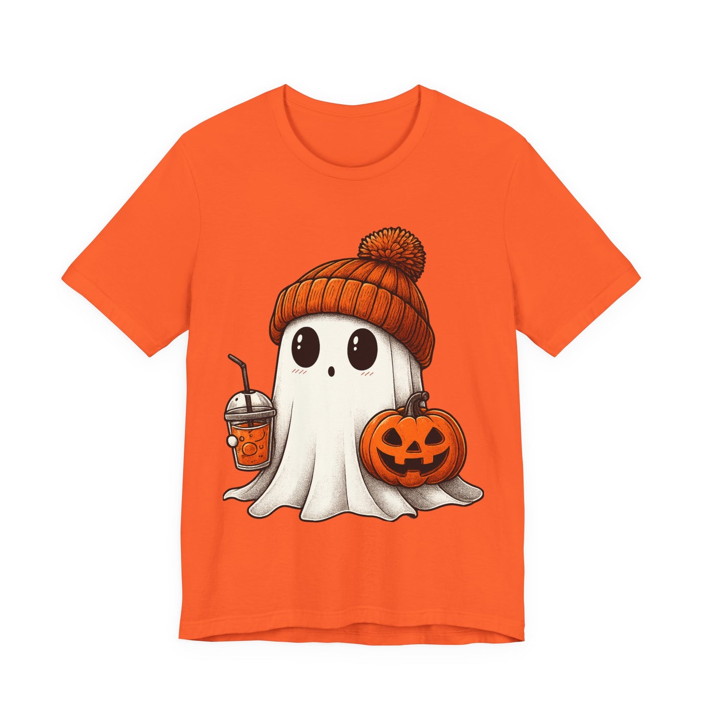 Halloween Ghost Unisex Tee, Spooky Shirt, Fall Fashion, Cute Ghost Shirt, Halloween Costume, Trick or Treat T-Shirt