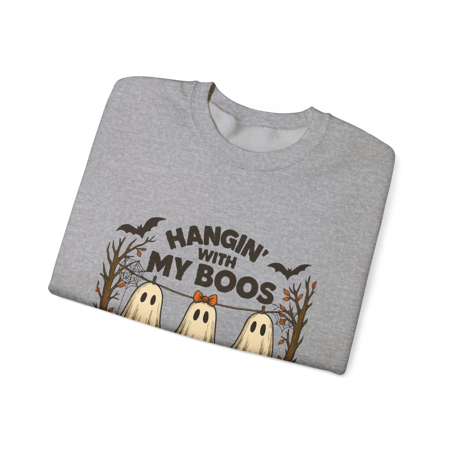 Halloween Ghost Sweatshirt, Cozy Unisex Crewneck, Fall Apparel, Halloween Costume, Spooky Season Outfit