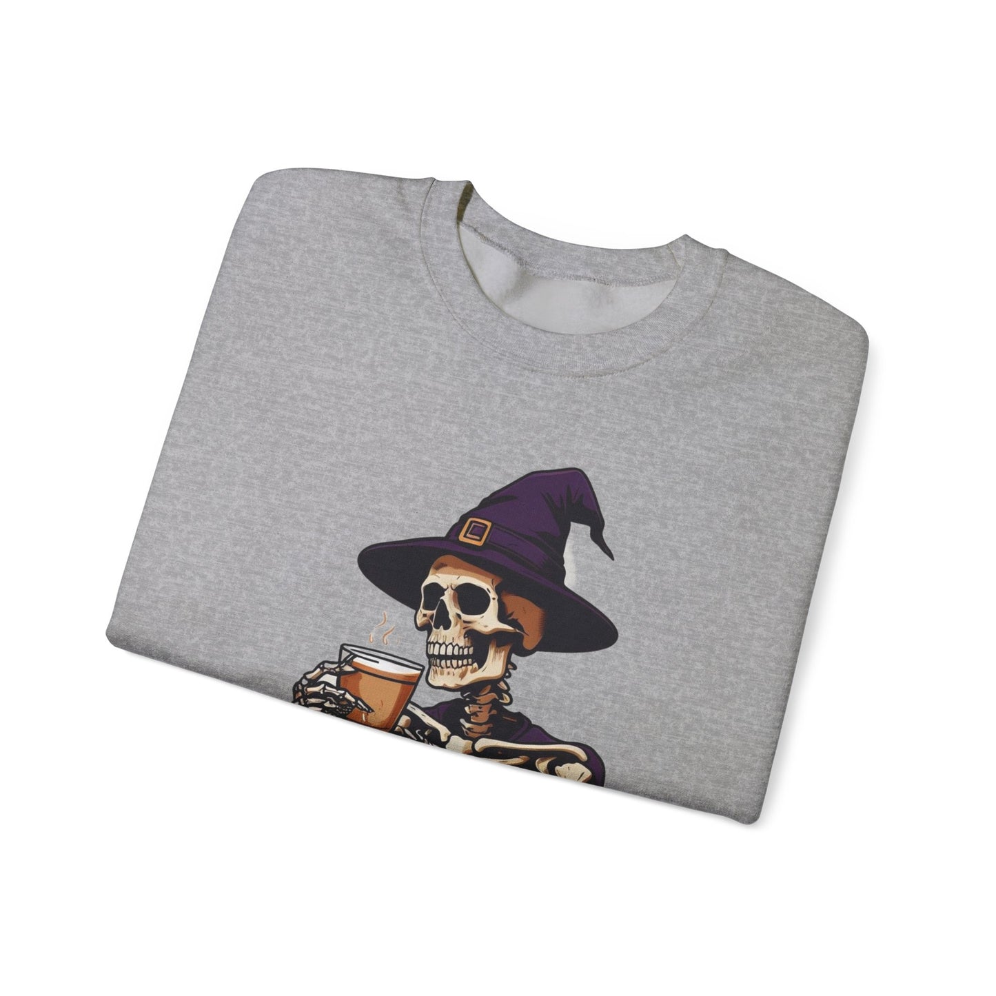Spooky Skeleton Halloween Sweatshirt, Unisex Crewneck, Cozy Fall Fashion, Halloween Costume, Party Apparel, Ideal for Trick or Treat