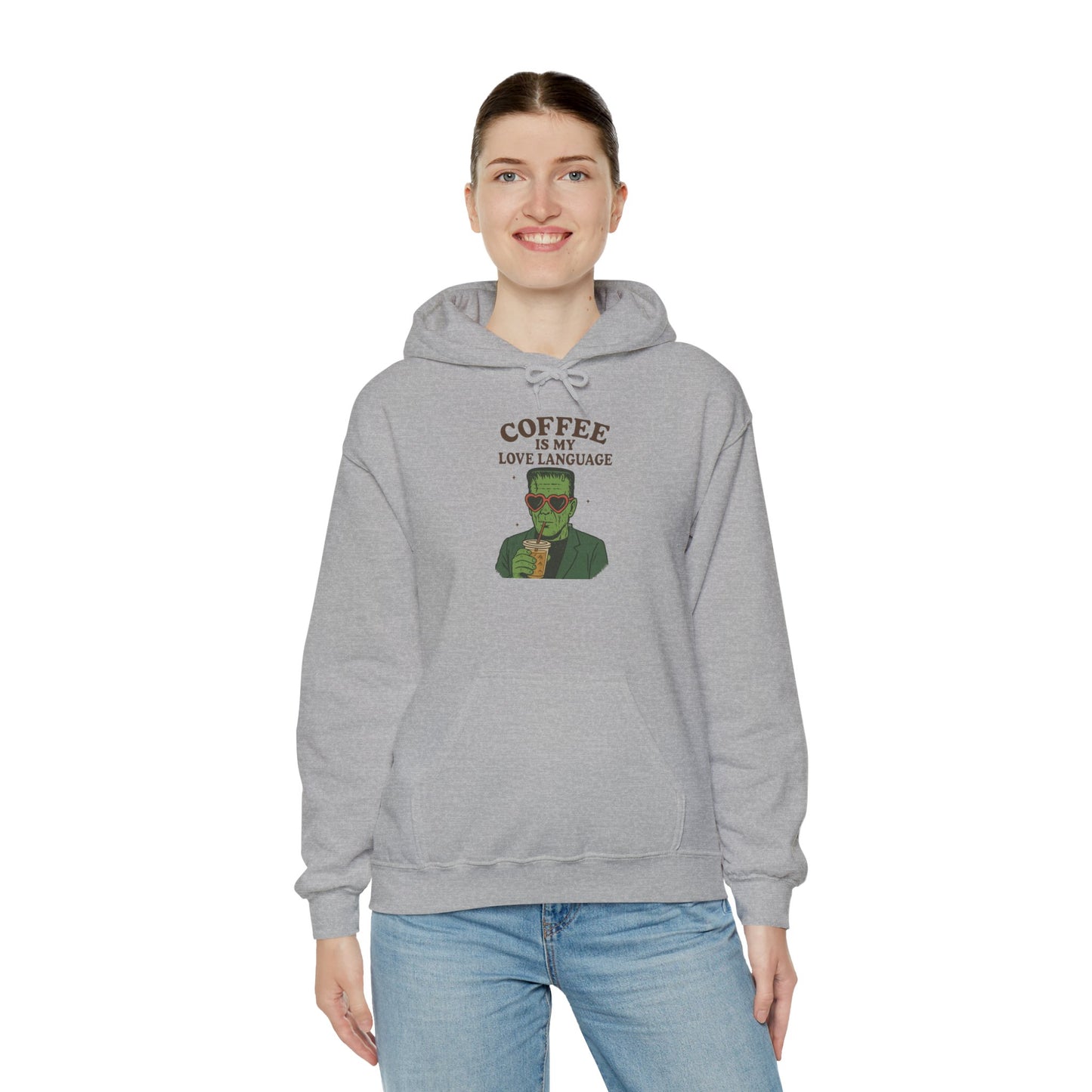 Coffee Is My Love Language Hoodie, Cozy Sweatshirt for Coffee Lovers, Gift for Him or Her, Warm Casual Wear, Perfect for Fall