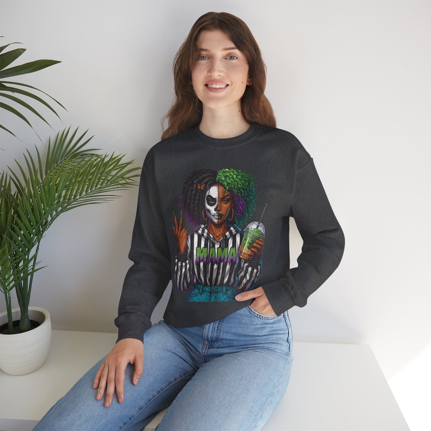 Vibrant Graphic Sweatshirt - Perfect for Creative Souls | Comfy Crewneck | Gift for Moms, Halloween, Trendy Outfits, Streetwear, Art Lovers