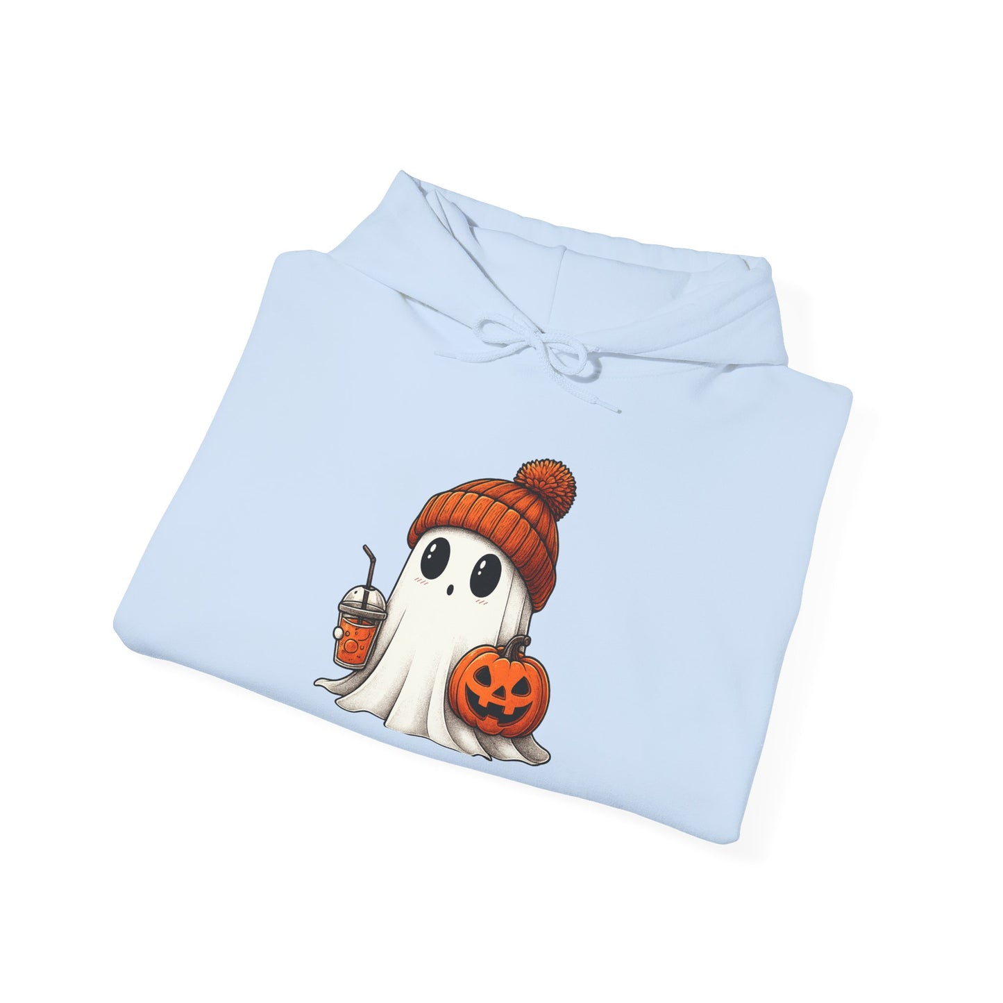 Halloween Ghost Hoodie, Unisex Halloween Apparel, Cute Pumpkin Design, Halloween Party Outfit