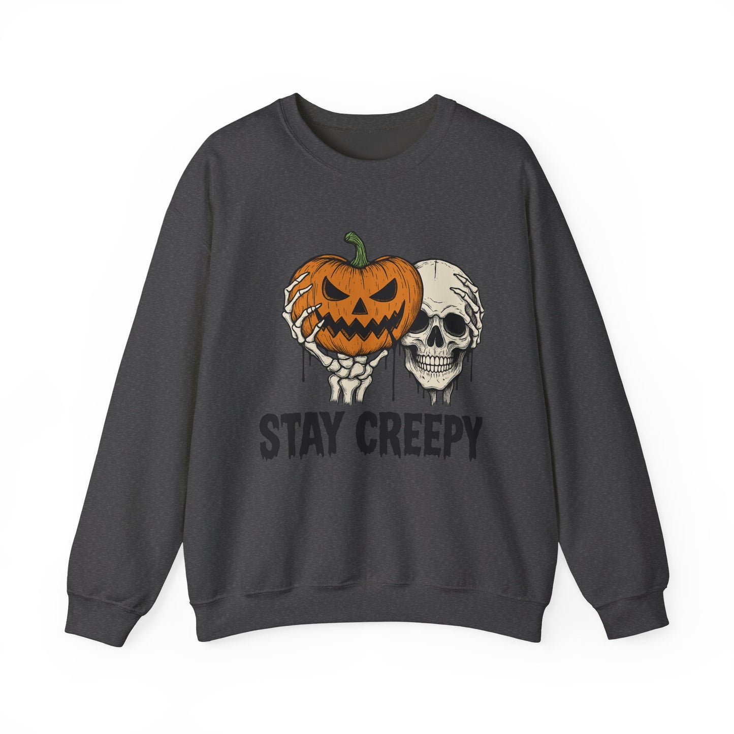Stay Creepy Crewneck Sweatshirt, Halloween Sweatshirt, Unisex Fall Fashion, Cozy Sweatshirt Apparel, Spooky Halloween, Festive Gift