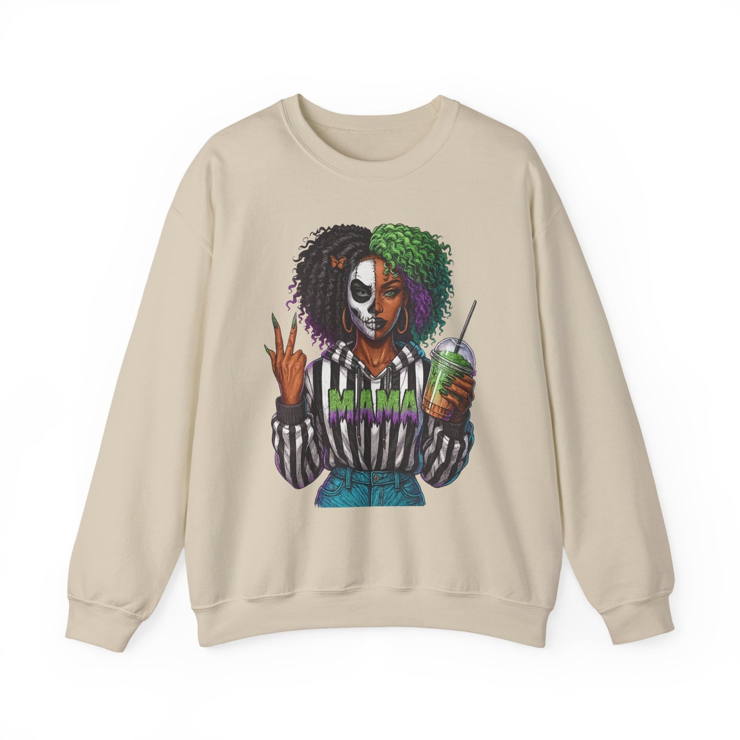 Vibrant Graphic Sweatshirt - Perfect for Creative Souls | Comfy Crewneck | Gift for Moms, Halloween, Trendy Outfits, Streetwear, Art Lovers