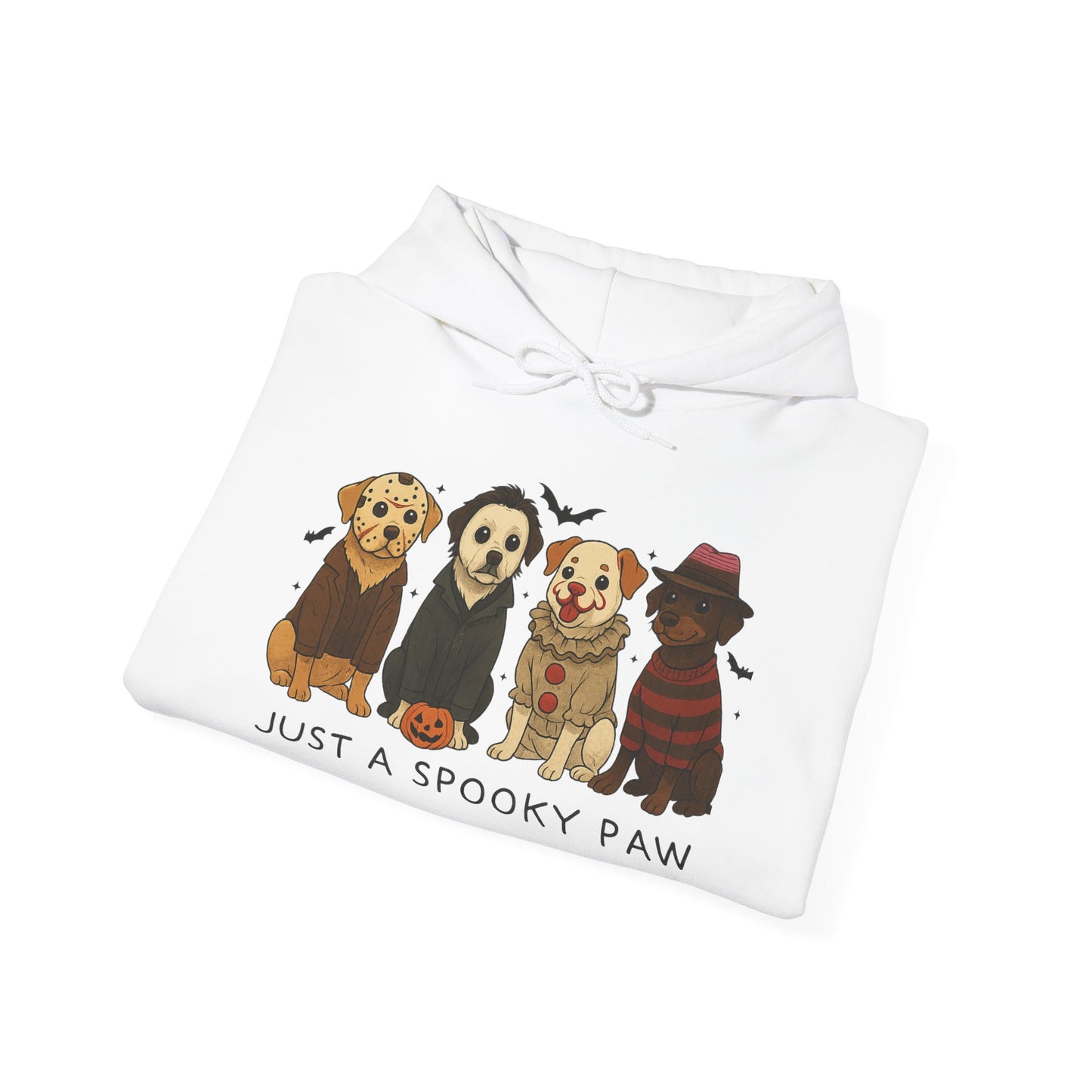 Spooky Paws Unisex Hoodie - Halloween Dog Lover Sweatshirt, Cozy Fall Apparel, Pet Themed Clothing, Gift for Dog Owners, Spooky Season Style