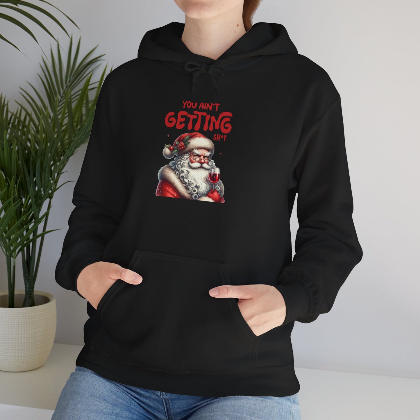 Santa Humor Sweatshirt, Holiday Gift, Funny Christmas Hoodie, Unisex Cozy Apparel, Winter Style, Christmas Apparel