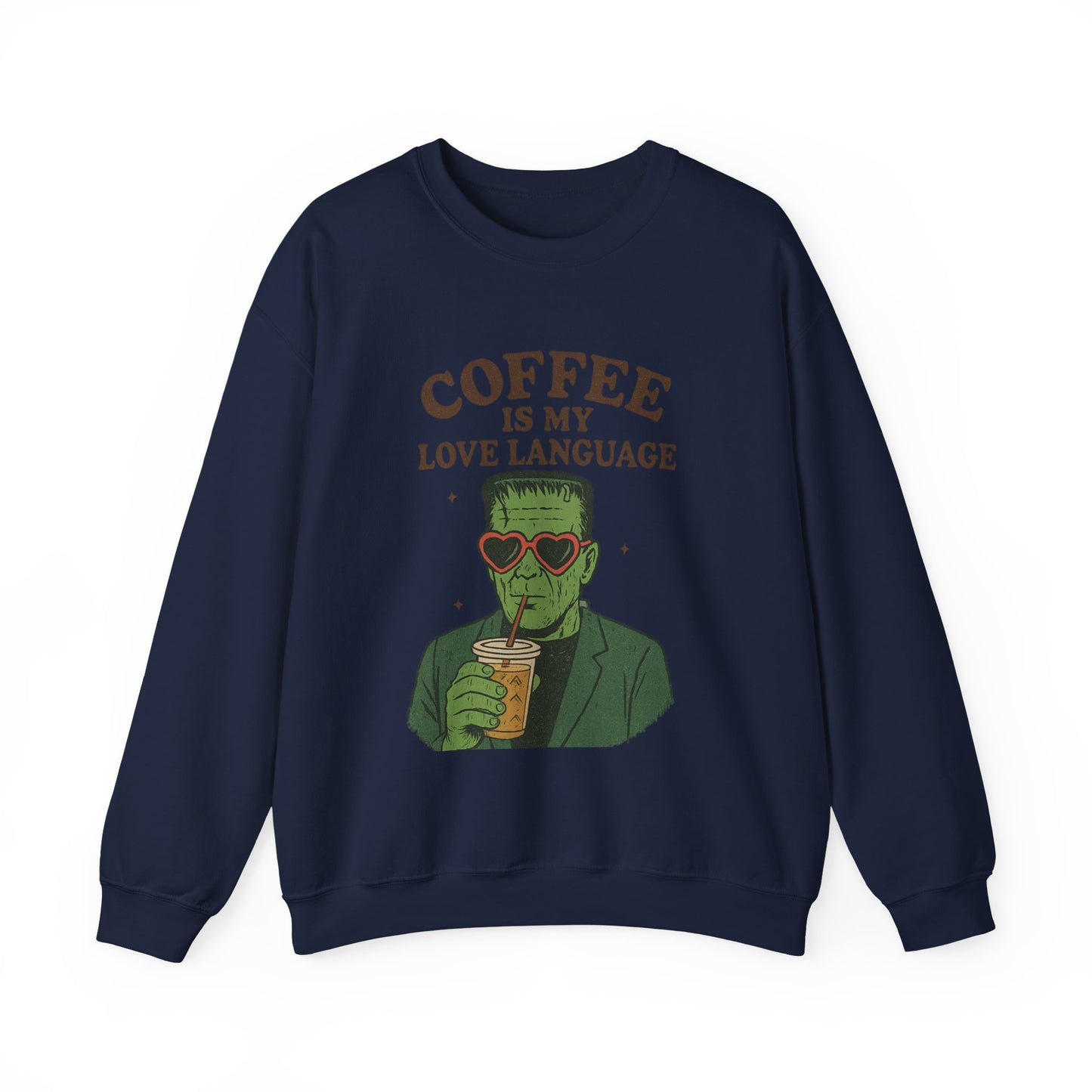 Coffee Lover's Unisex Crewneck Sweatshirt, Gift for Coffee Enthusiasts, Funny Sweatshirt, Halloween Apparel, Cozy Casual Wear