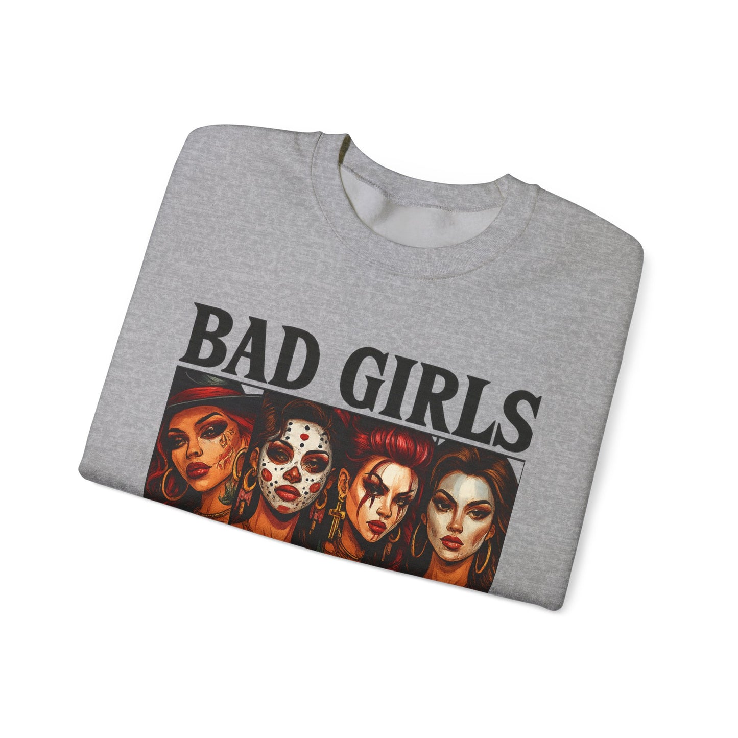 Stylish Crewneck Sweatshirt for Bold Girls | Bad Girls Have More Fun, Trendy Apparel, Casual Wear, Gift for Her, Halloween Fashion