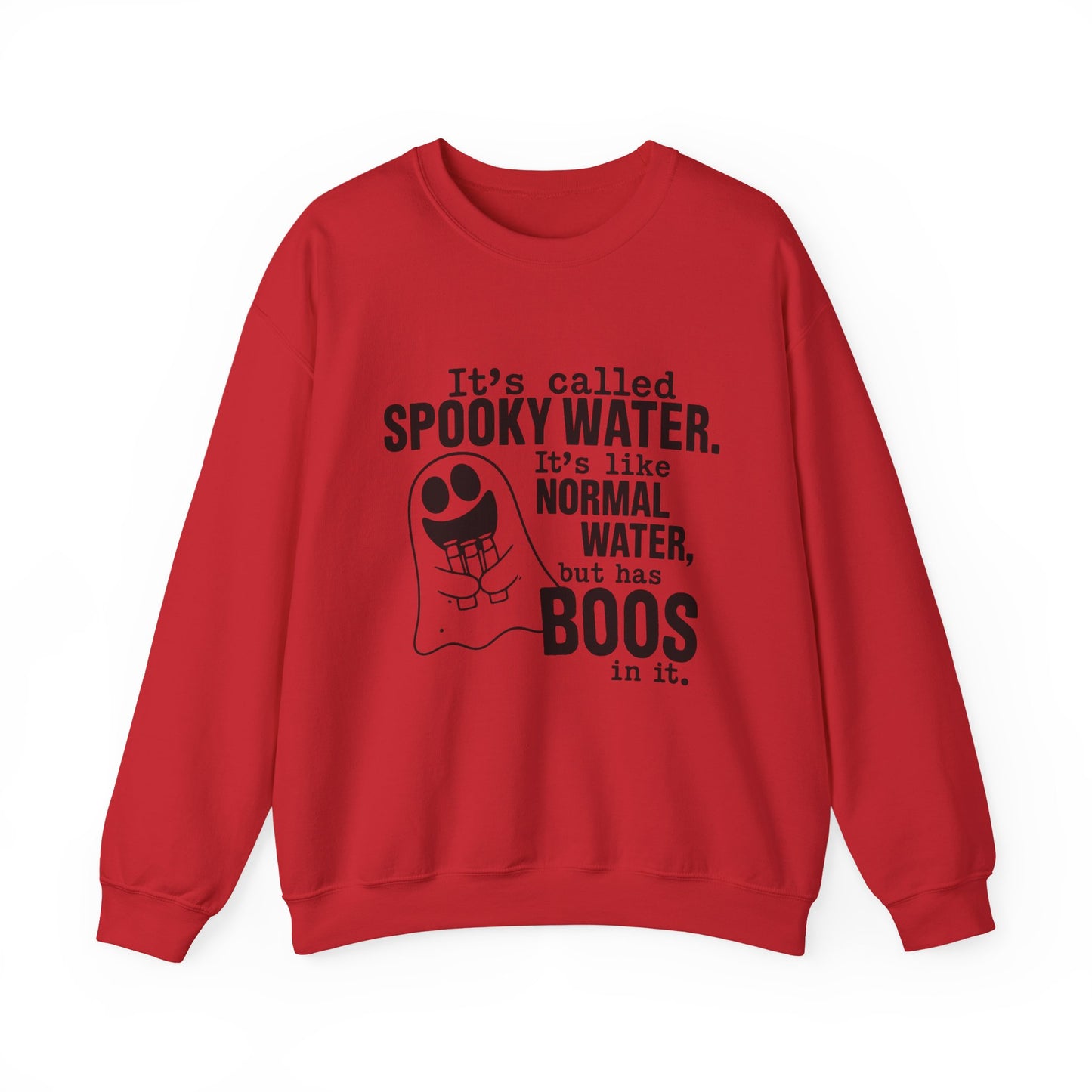 Spooky Water Crewneck Sweatshirt - Fun Halloween Apparel, Unisex Sweatshirt, Cozy Ghost Shirt, Gift for Halloween Lovers, Cute Fall Fashion